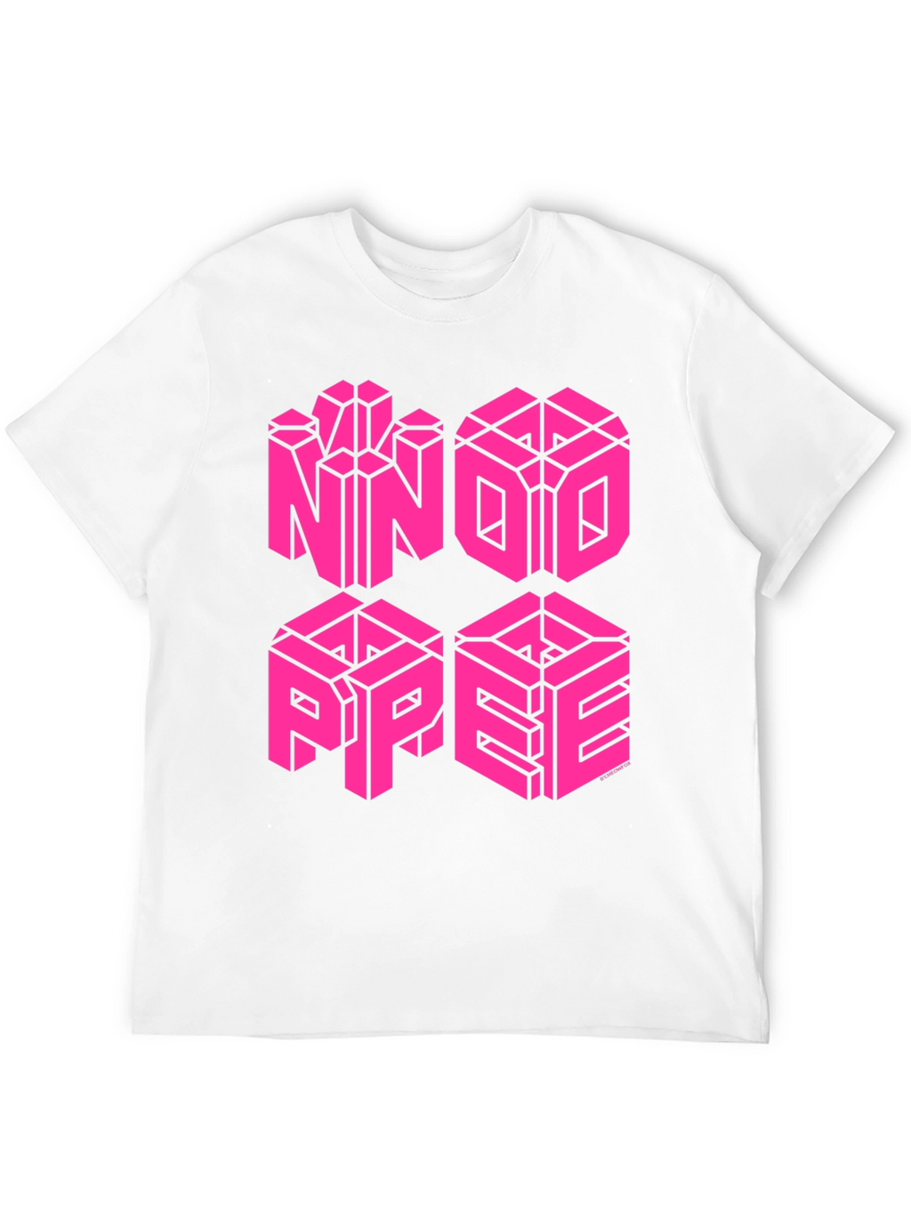 Optical Illusion Cube T-Shirt - Black