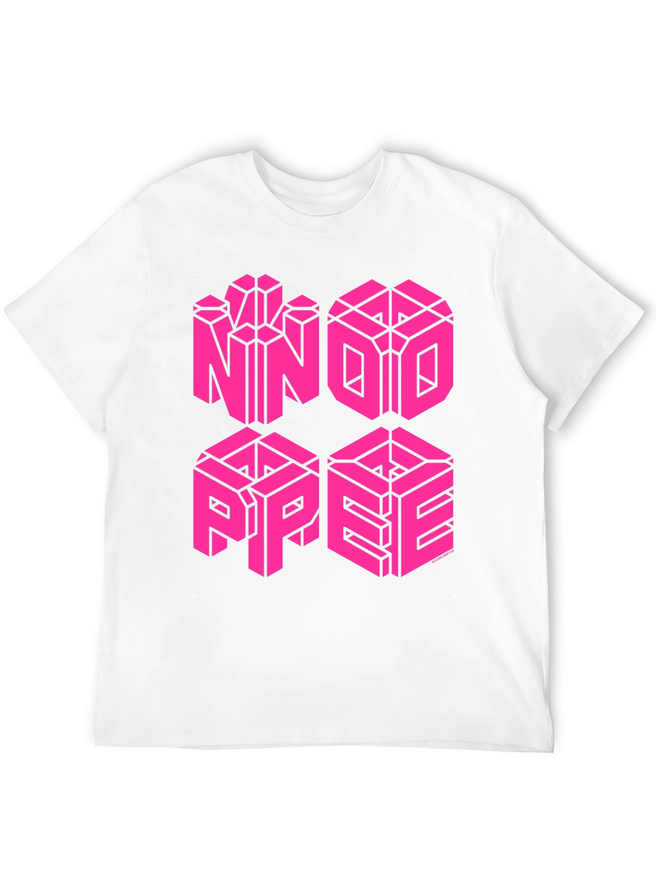 Optical Illusion Cube T-Shirt - Black