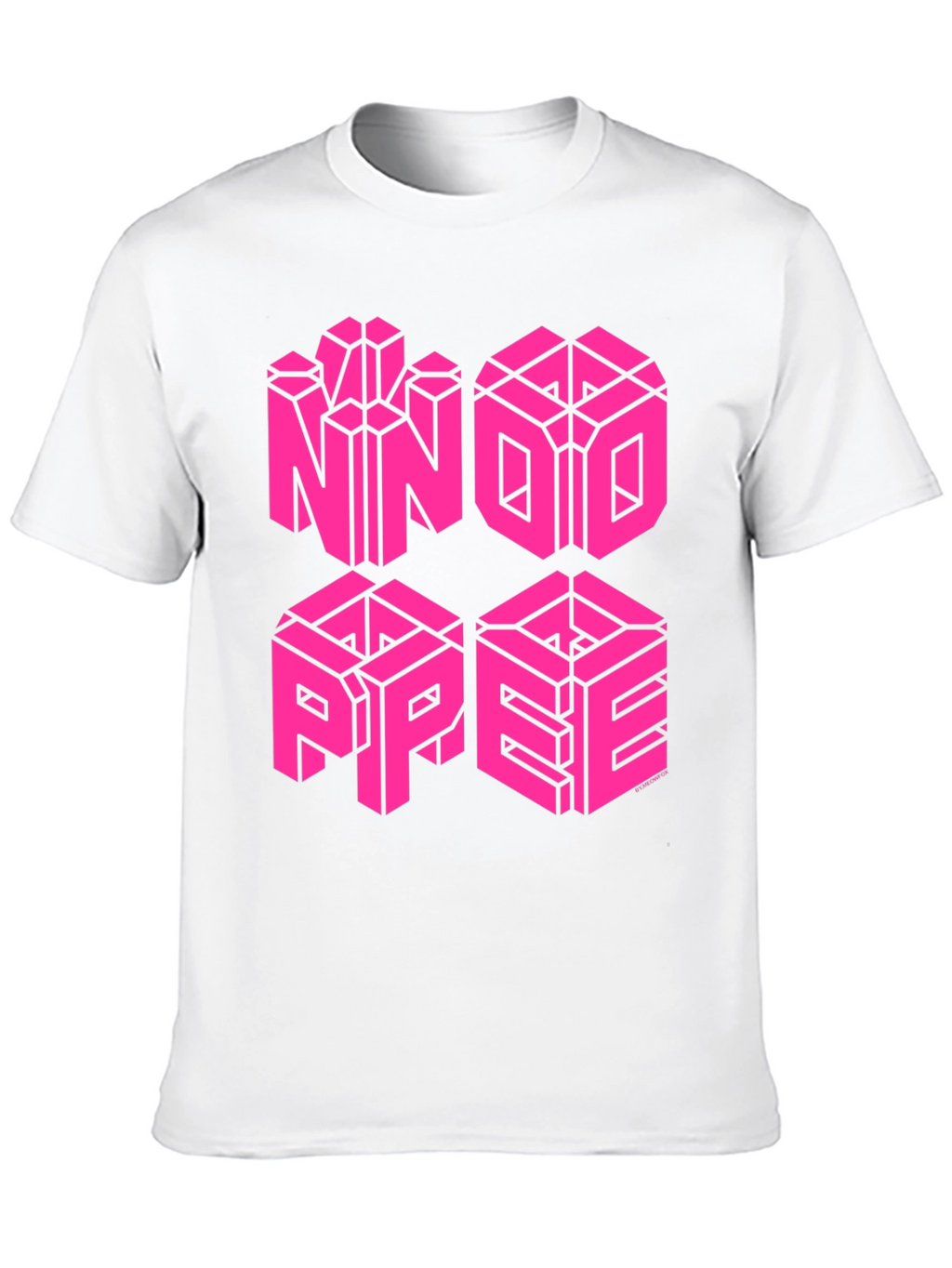 Optical Illusion Cube T-Shirt - Black