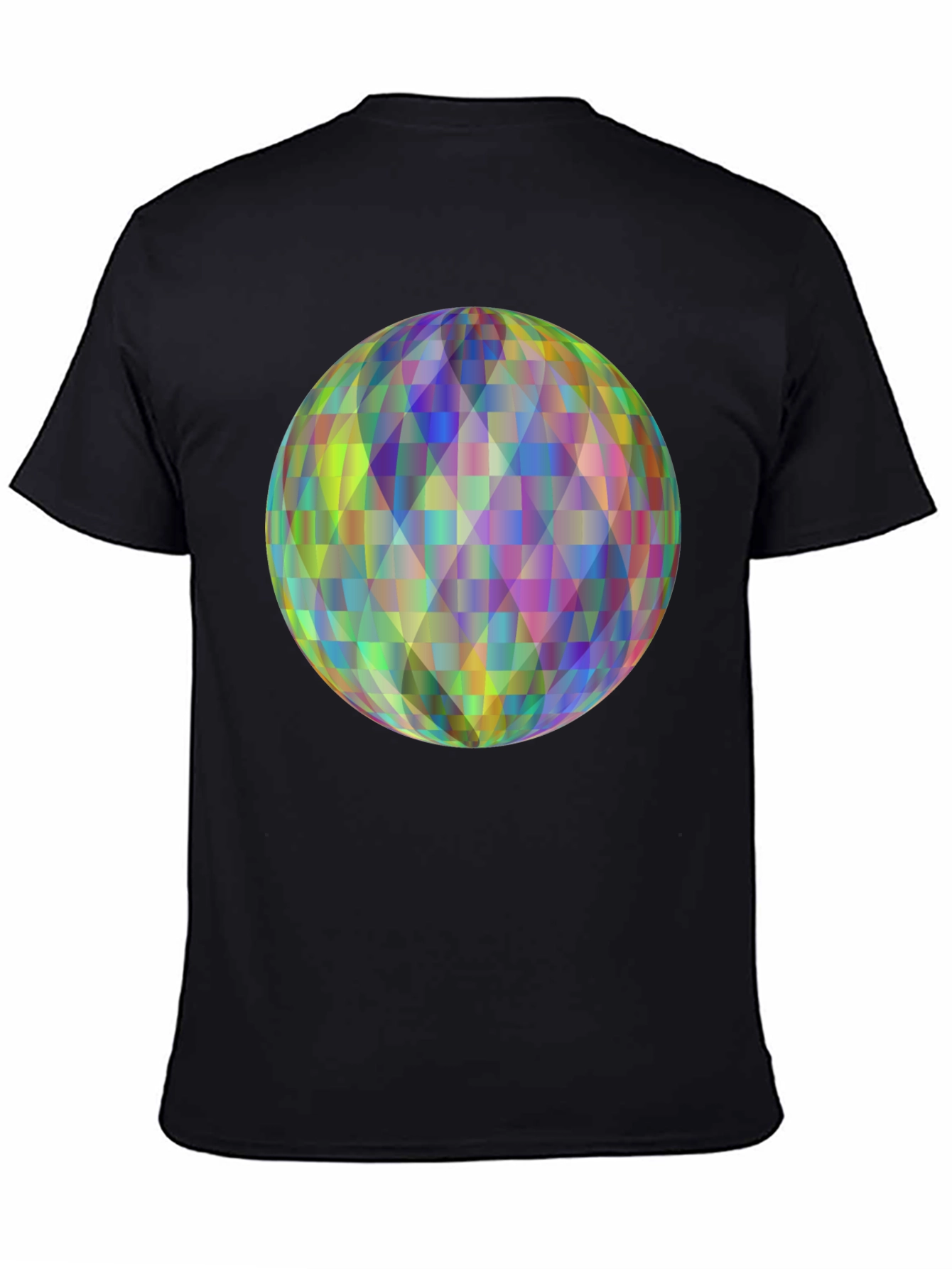 Geometric Orb Graphic Black T-Shirt