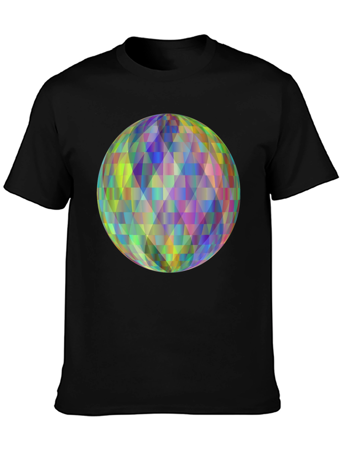 Geometric Orb Graphic Black T-Shirt