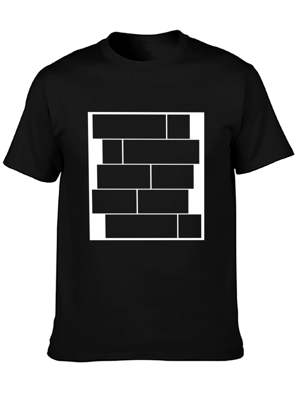 Modern Abstract Graphic Tee - Black