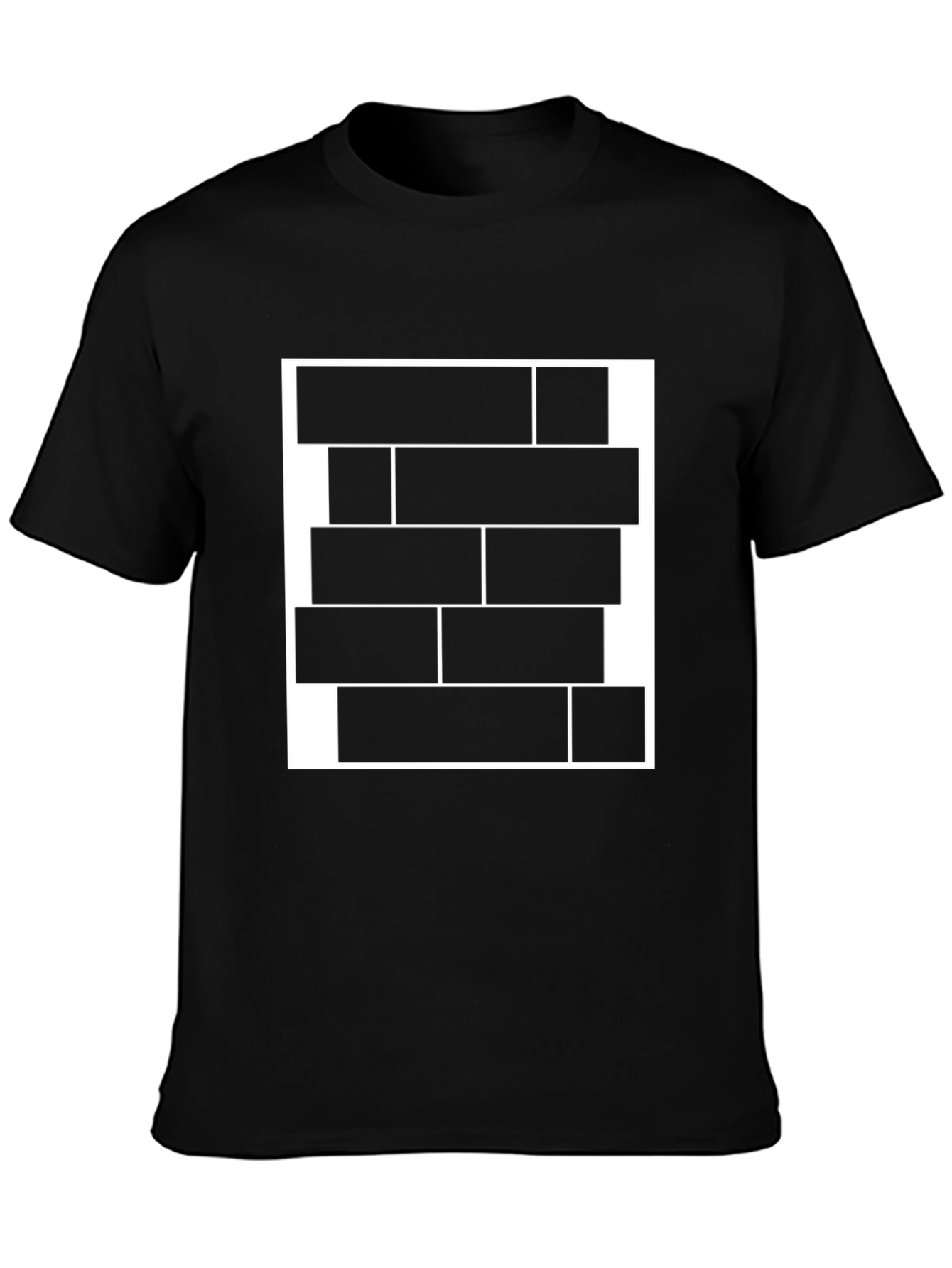 Modern Abstract Graphic Tee - Black