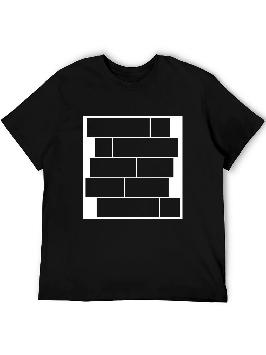Modern Abstract Graphic Tee - Black