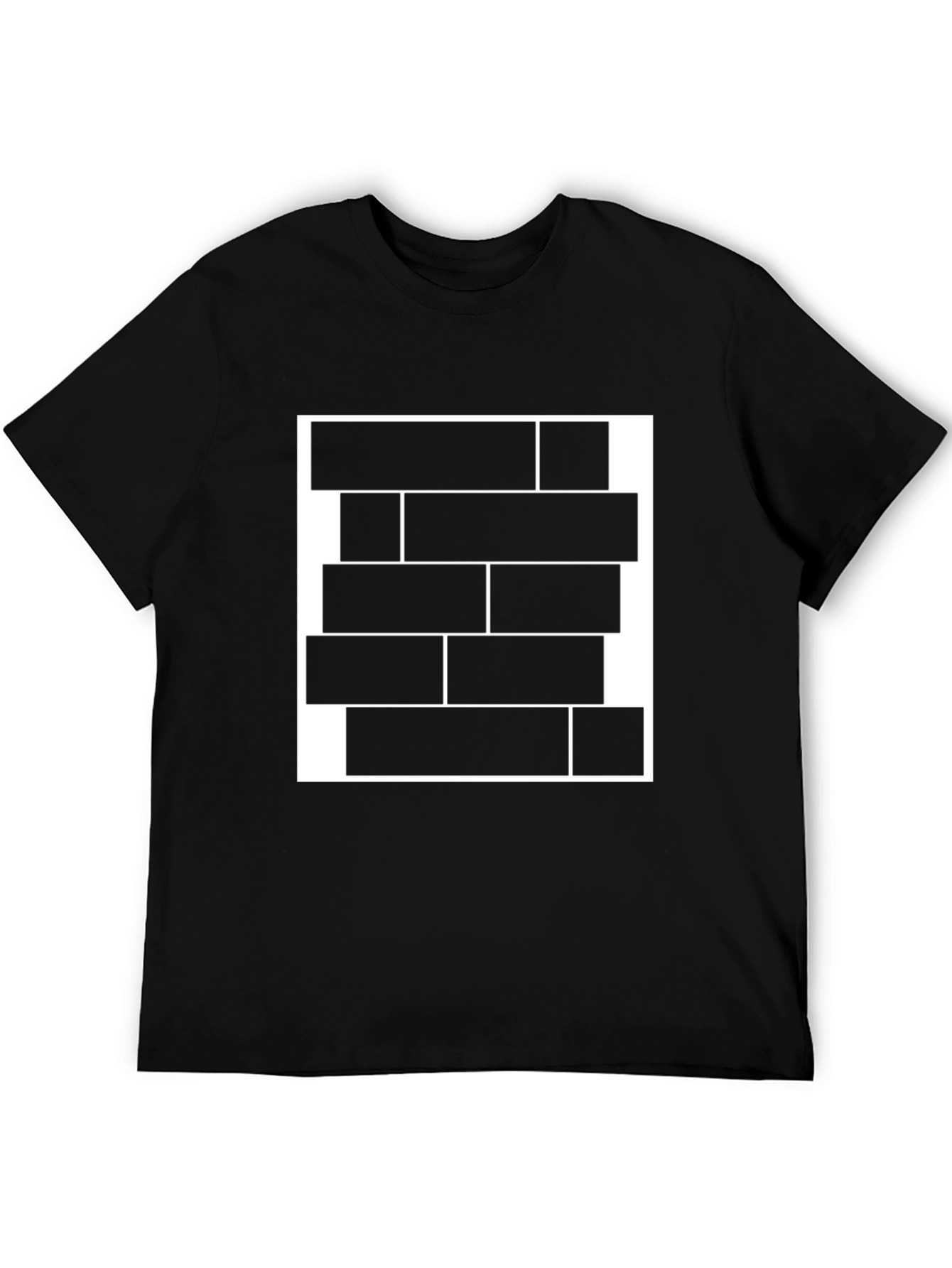 Modern Abstract Graphic Tee - Black