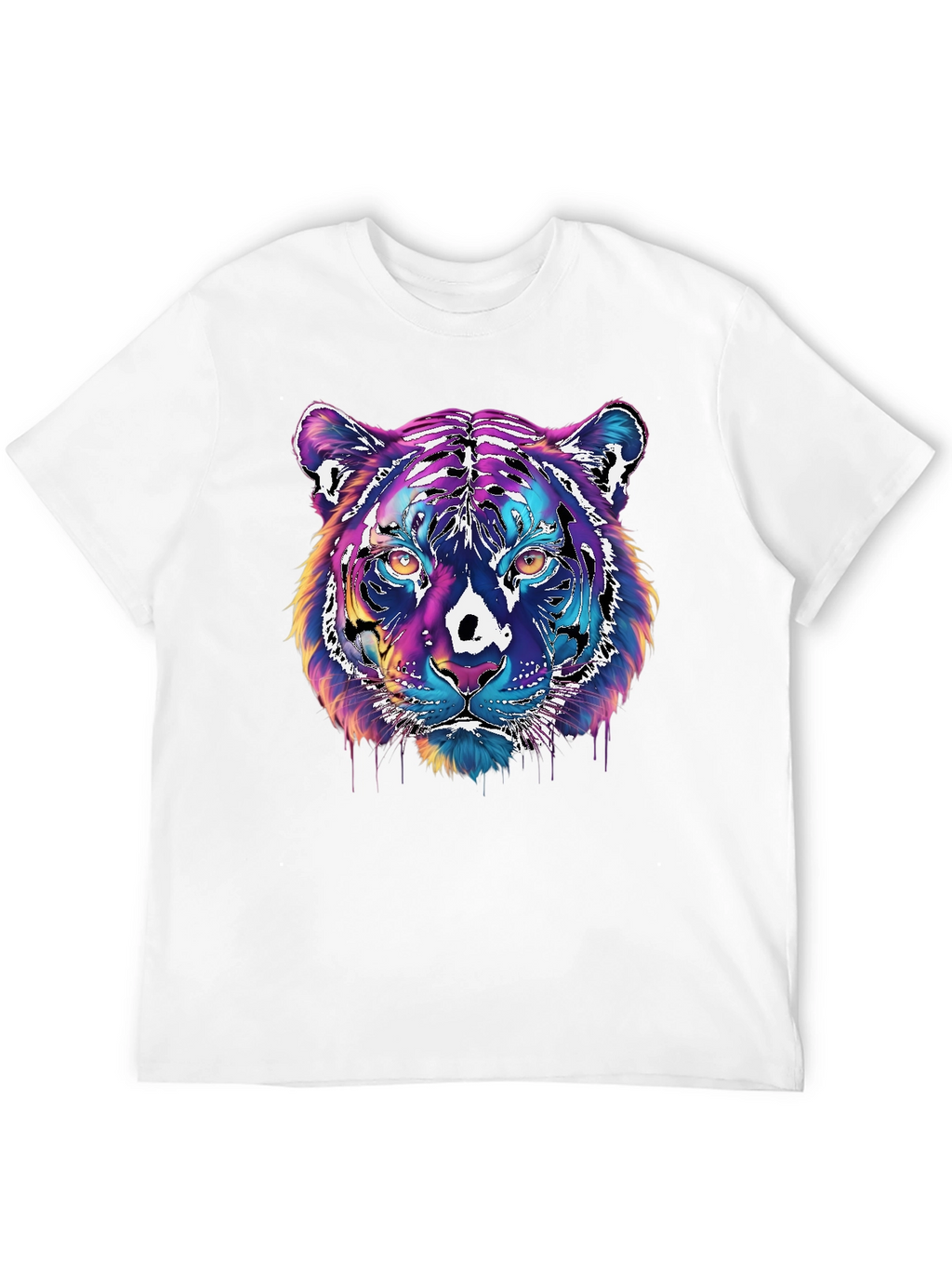 Vivid Tiger Graphic T-Shirt - Black