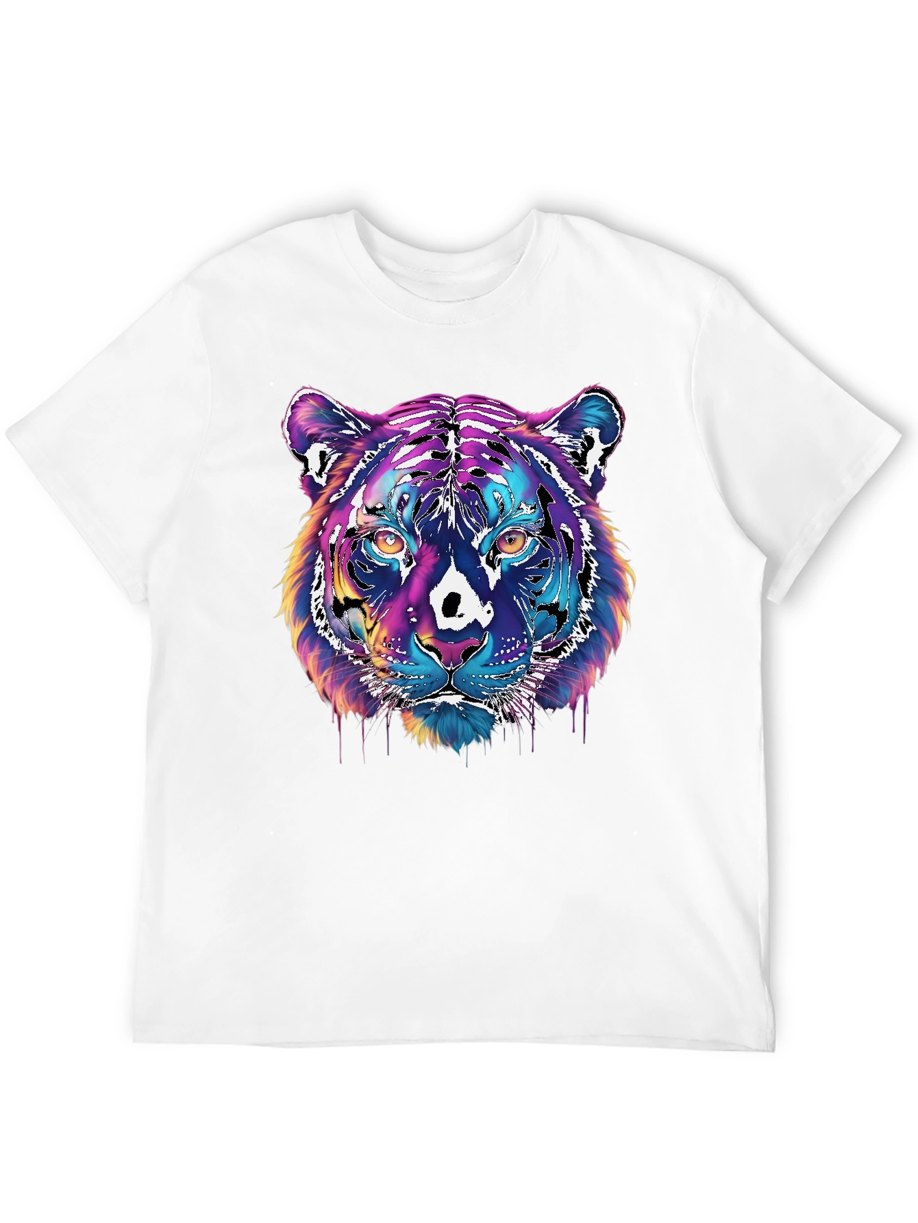 Vivid Tiger Graphic T-Shirt - Black