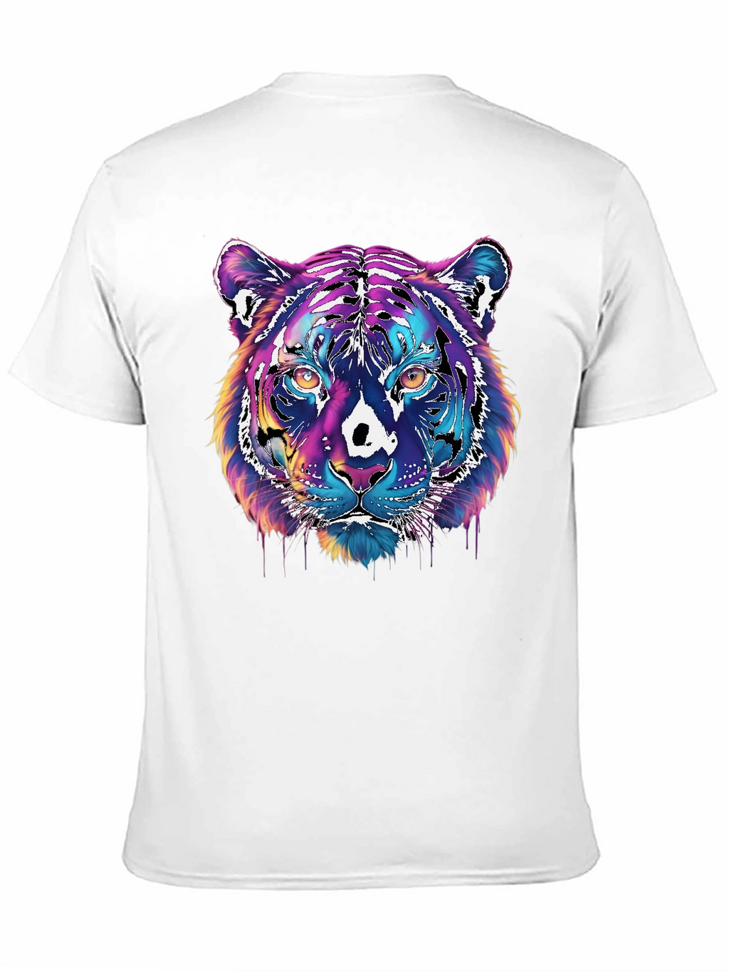 Vivid Tiger Graphic T-Shirt - Black