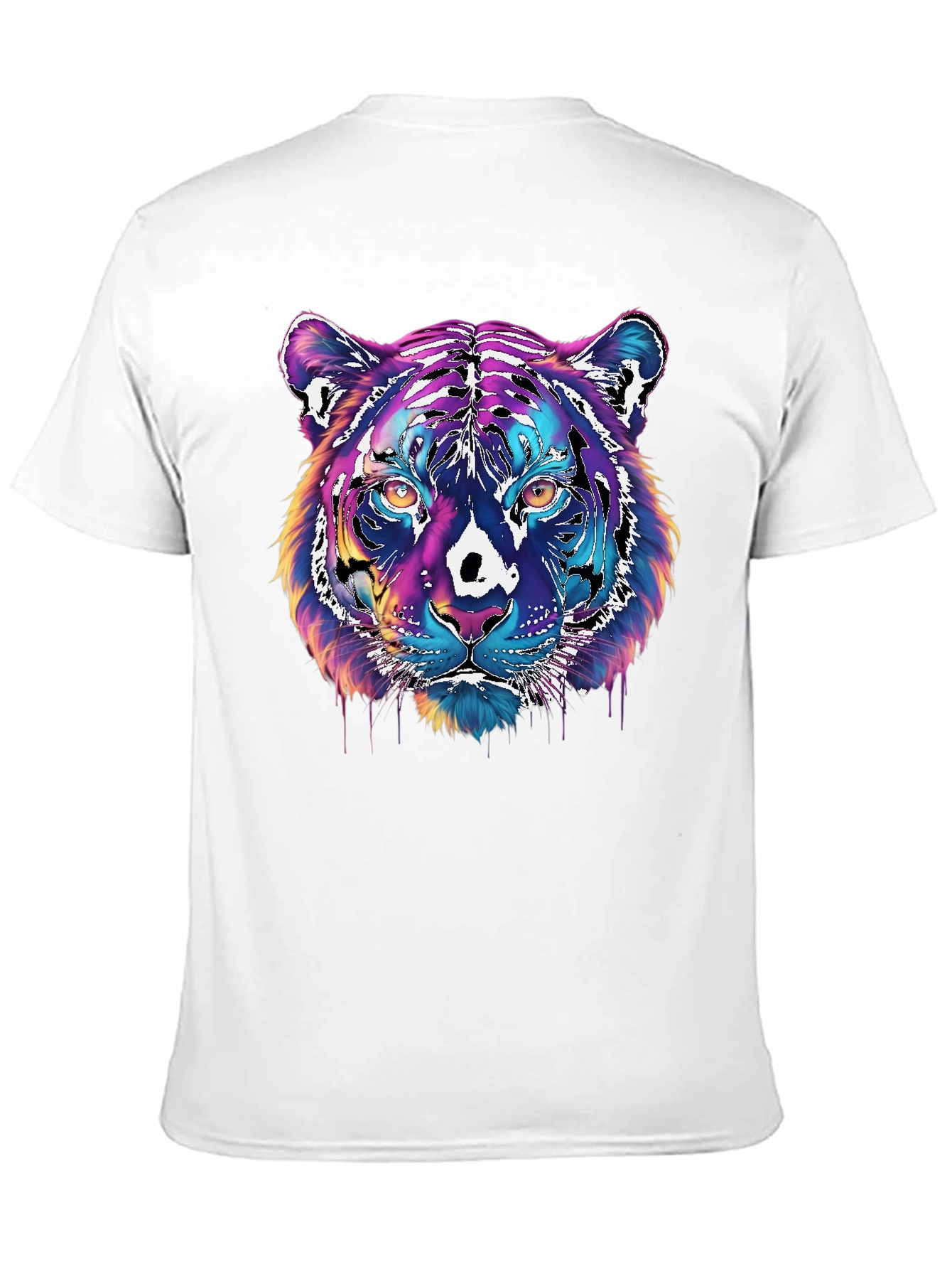 Vivid Tiger Graphic T-Shirt - Black