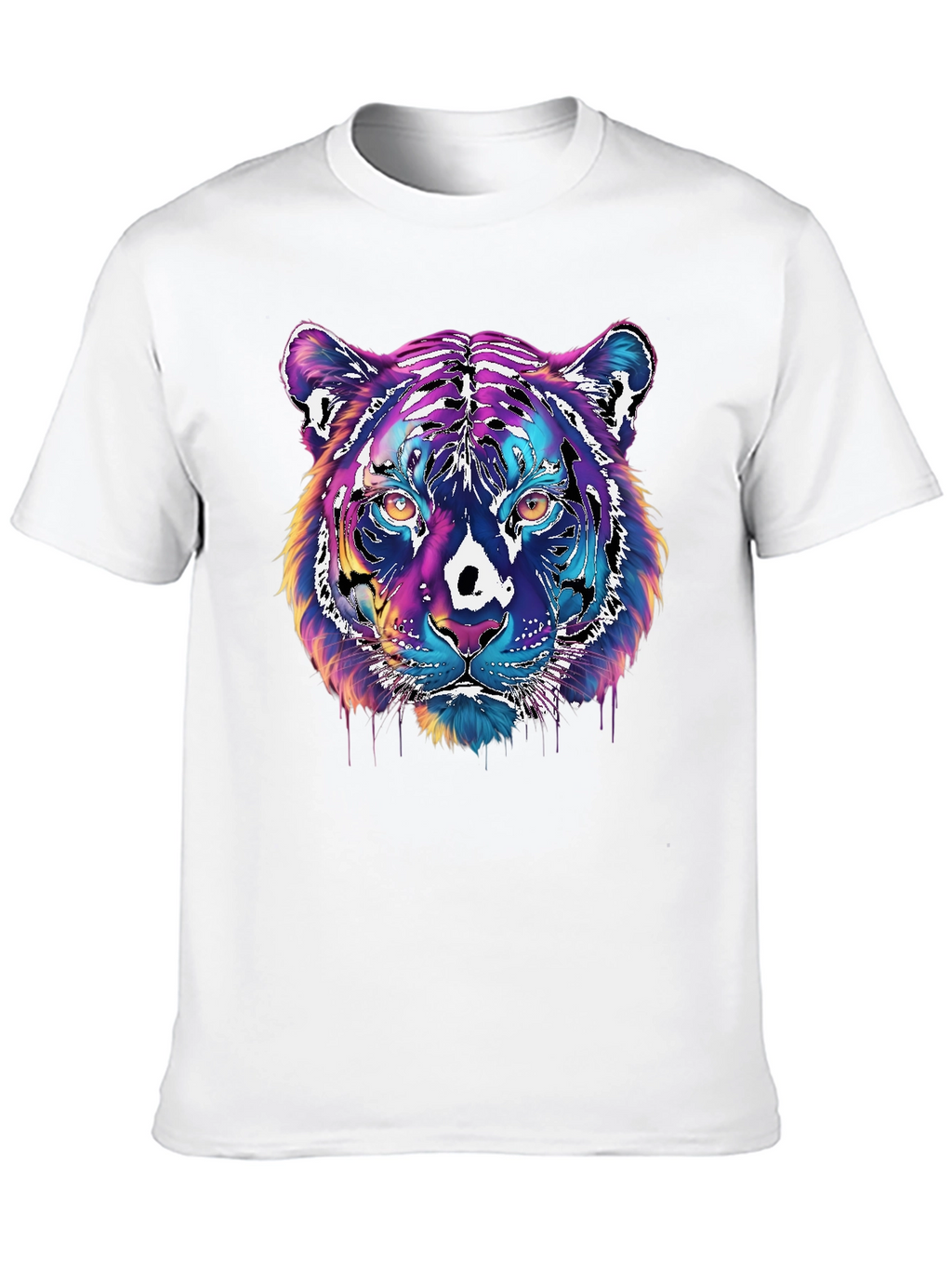 Vivid Tiger Graphic T-Shirt - Black