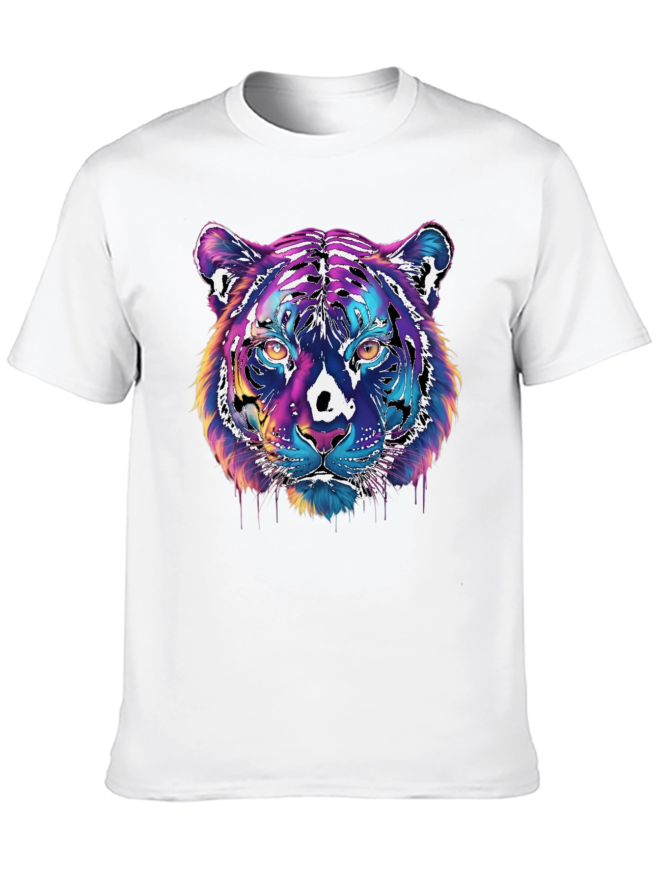 Vivid Tiger Graphic T-Shirt - Black