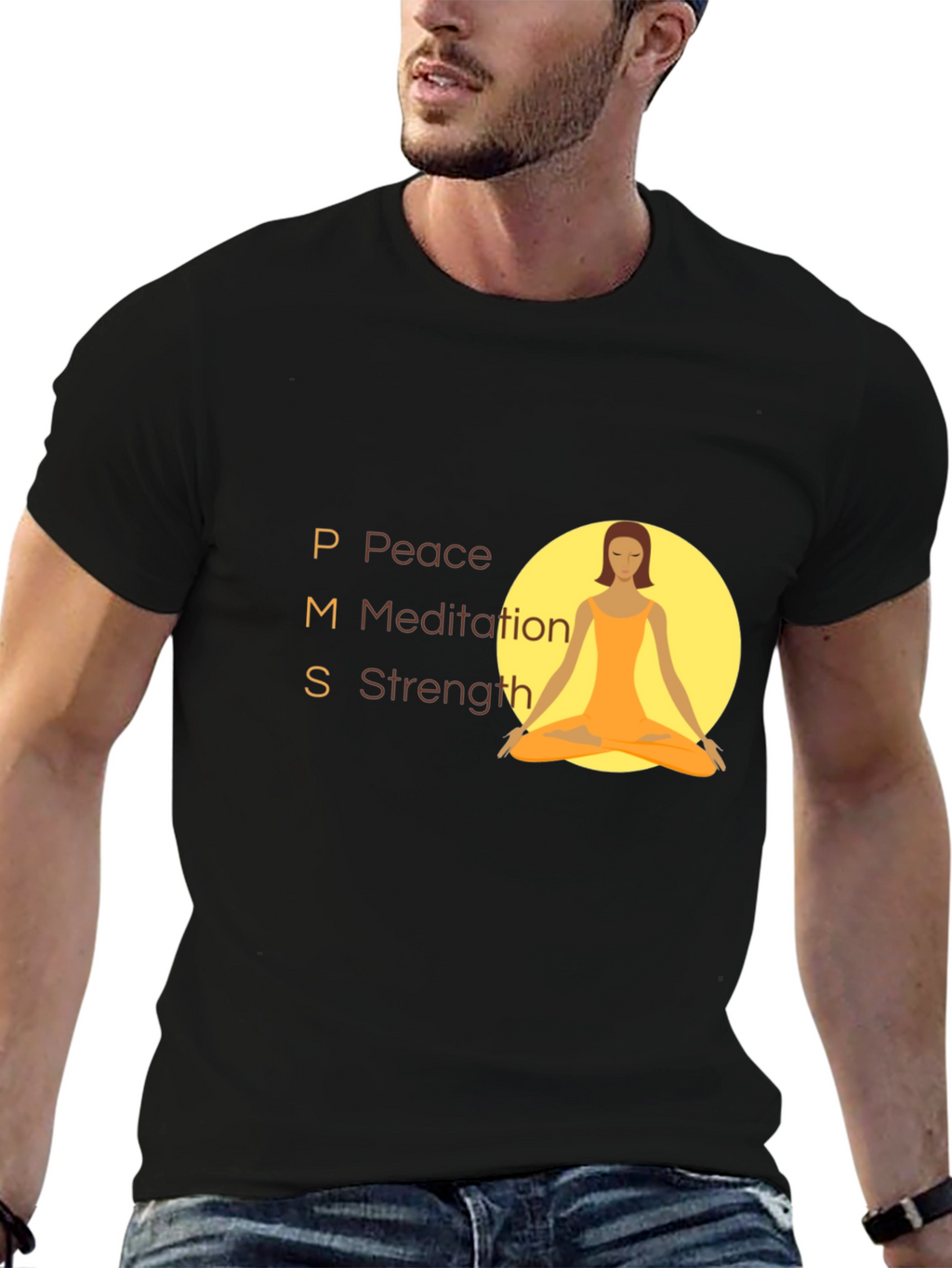 PMS Peace Meditation Strength T-Shirt