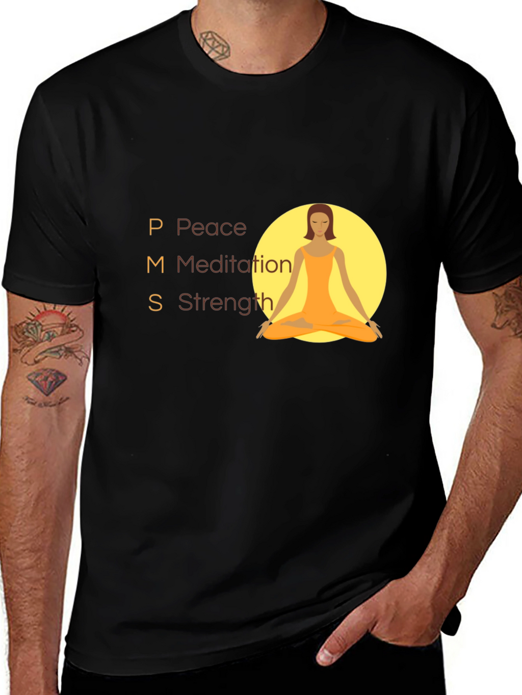 PMS Peace Meditation Strength T-Shirt