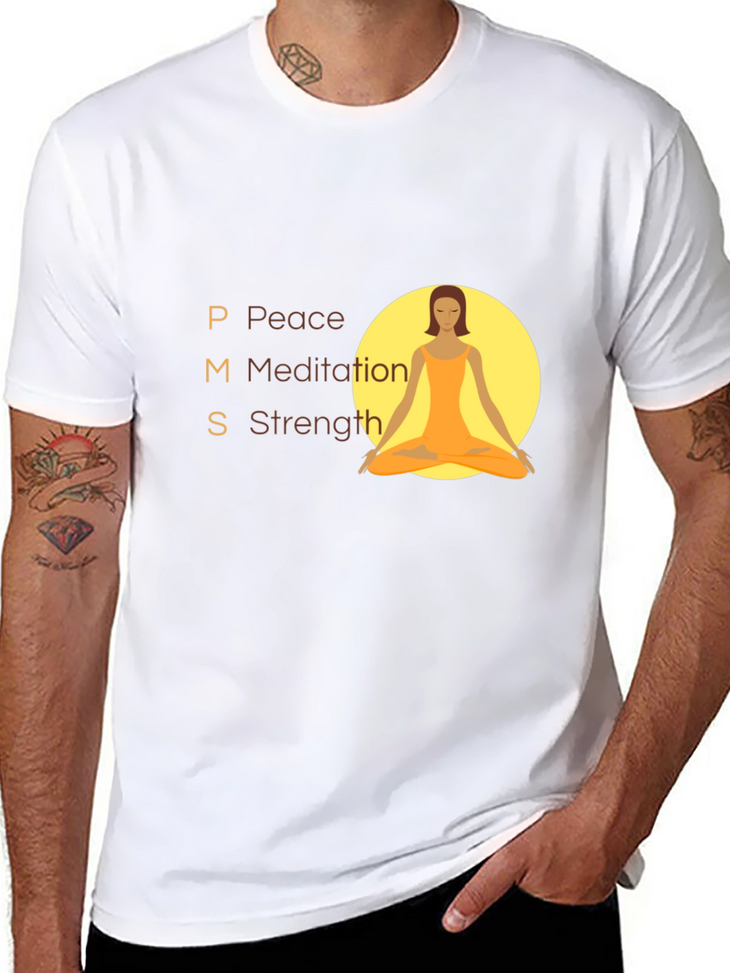PMS Peace Meditation Strength T-Shirt