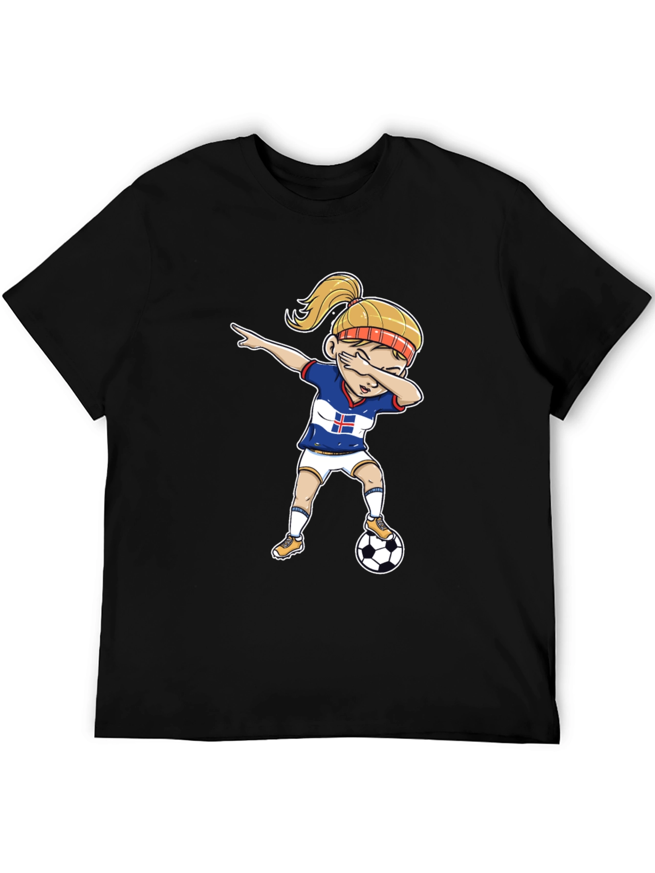 Iceland Soccer Dab T-Shirt - Womens Football Tee
