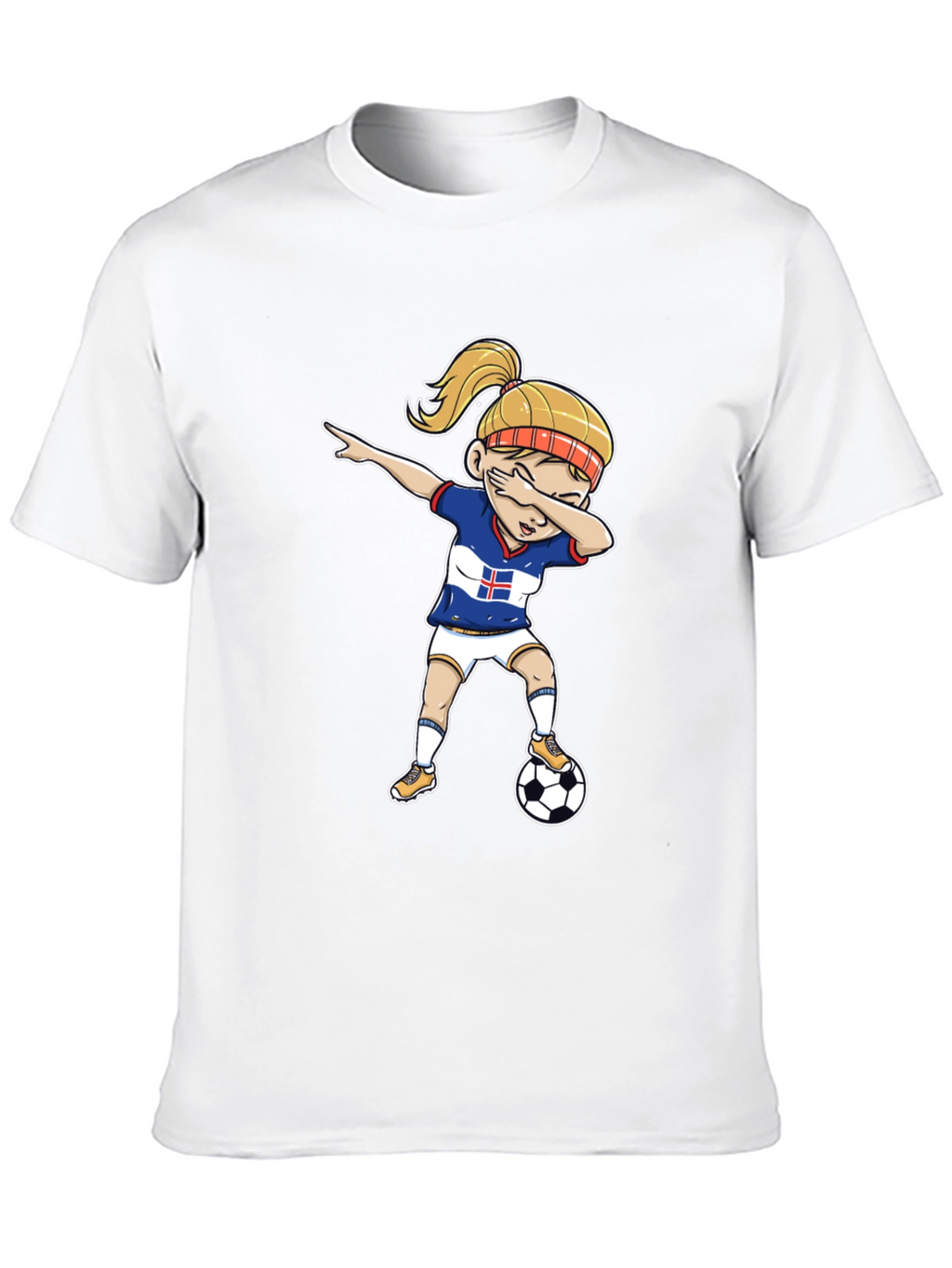Iceland Soccer Dab T-Shirt - Womens Football Tee