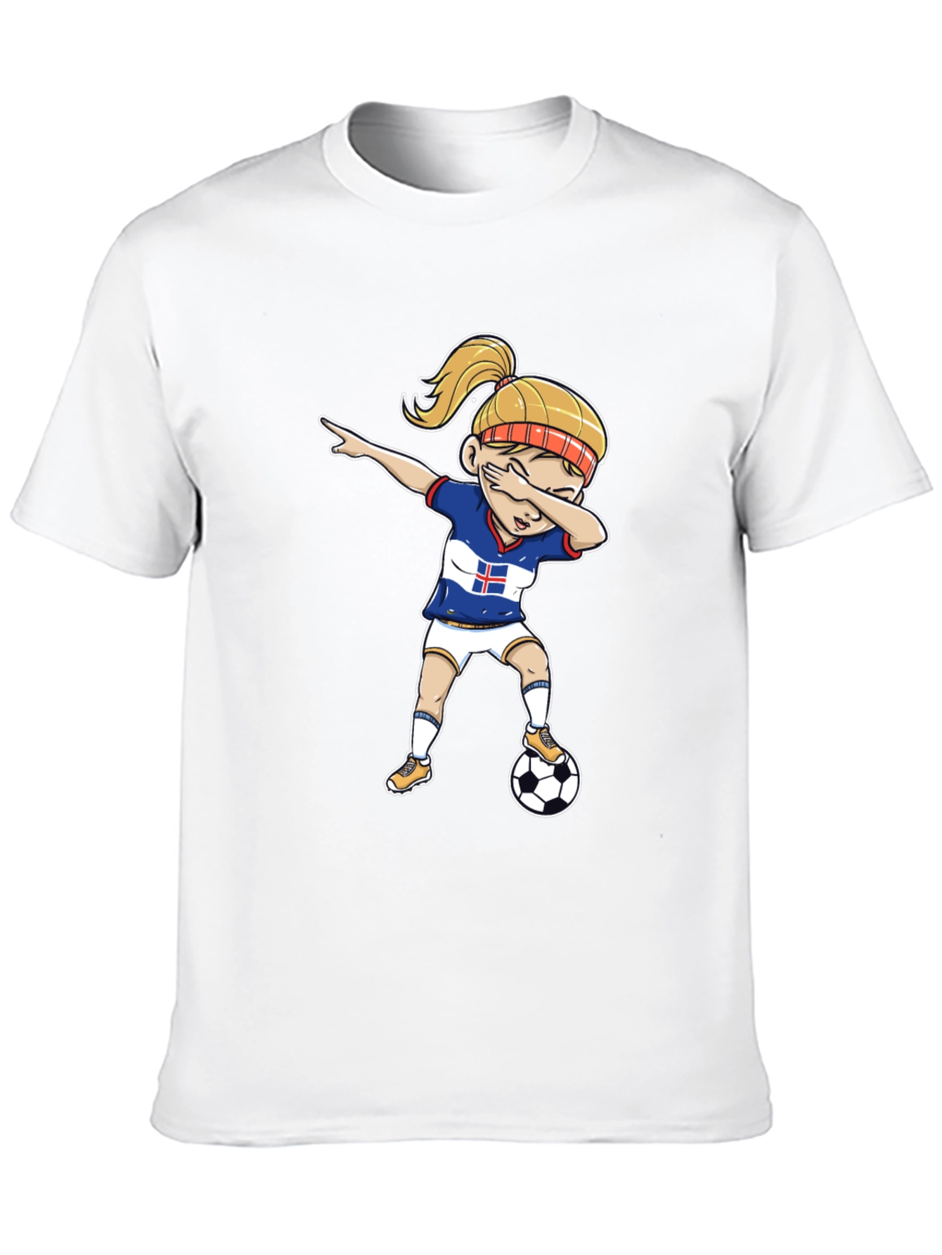 Iceland Soccer Dab T-Shirt - Womens Football Tee