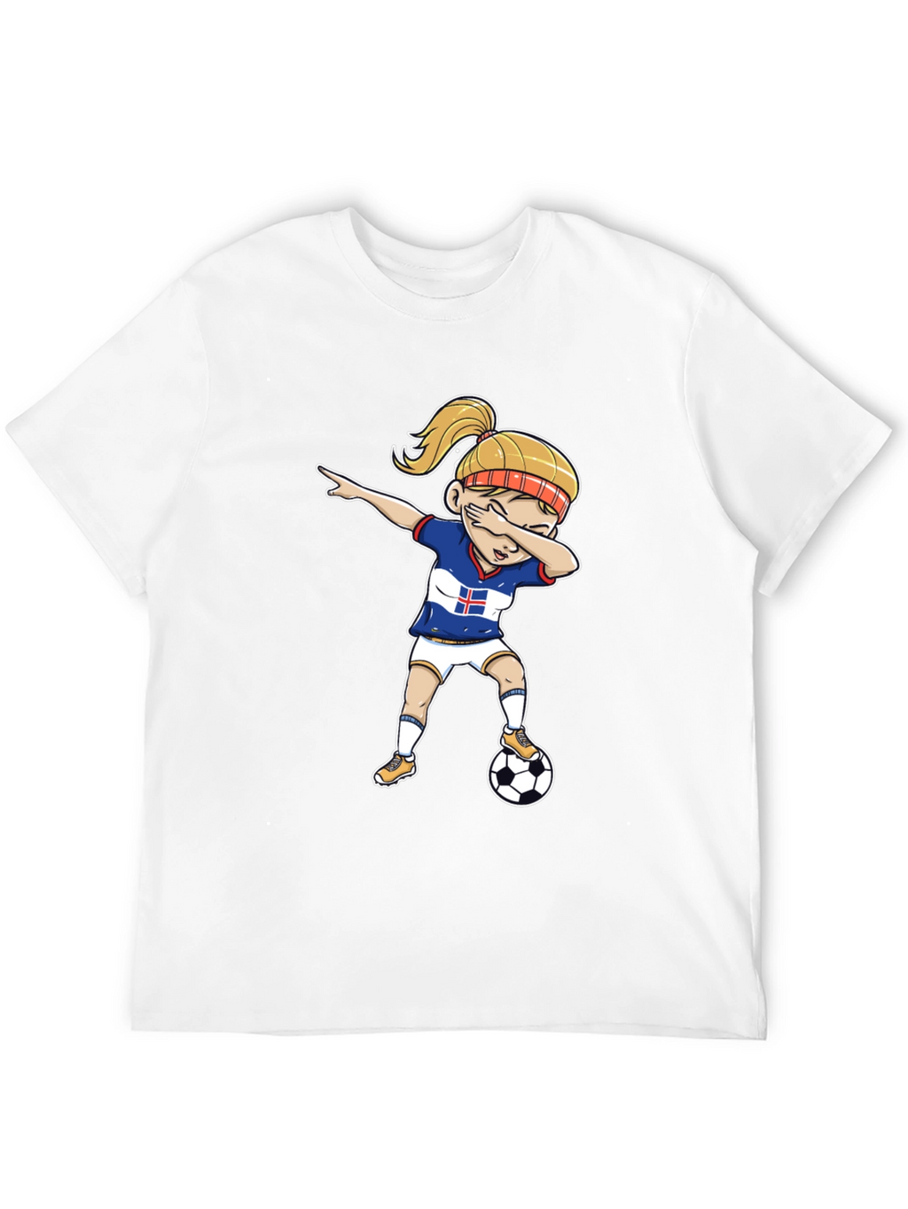 Iceland Soccer Dab T-Shirt - Womens Football Tee