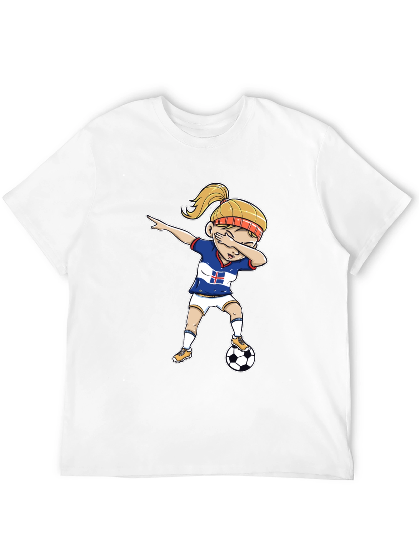 Iceland Soccer Dab T-Shirt - Womens Football Tee