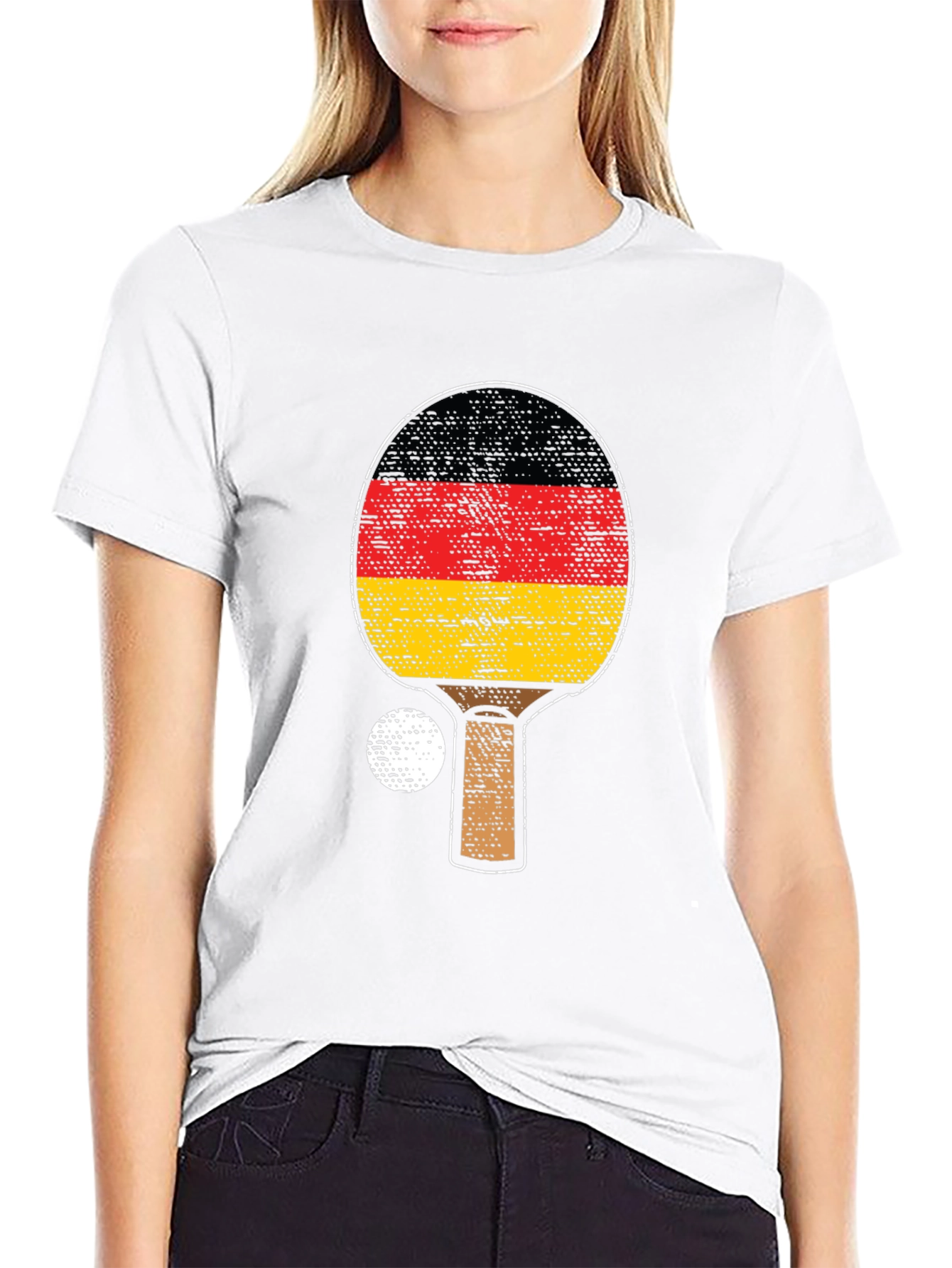 Germany Flag Table Tennis Racket T-Shirt
