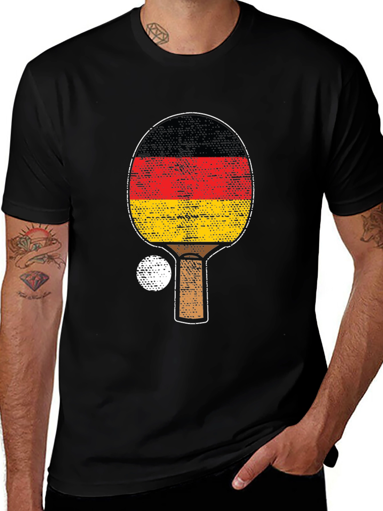 Germany Flag Table Tennis Racket T-Shirt