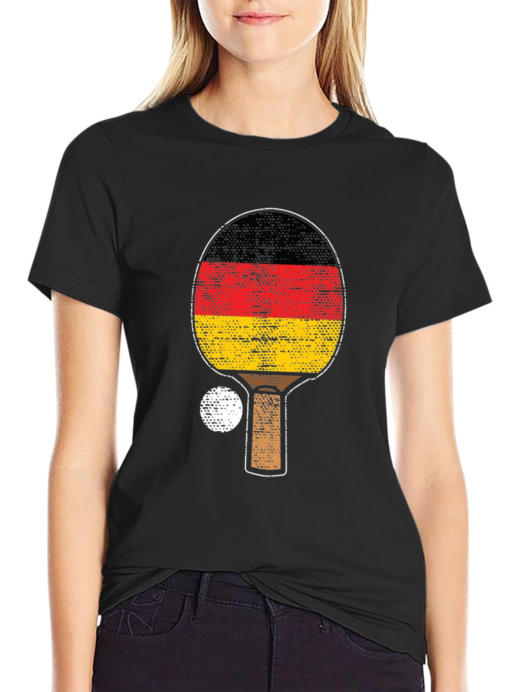 Germany Flag Table Tennis Racket T-Shirt