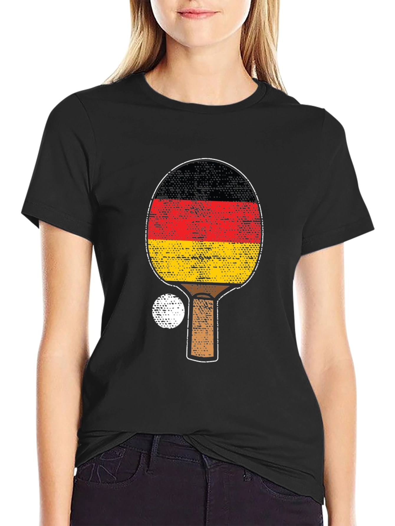 Germany Flag Table Tennis Racket T-Shirt