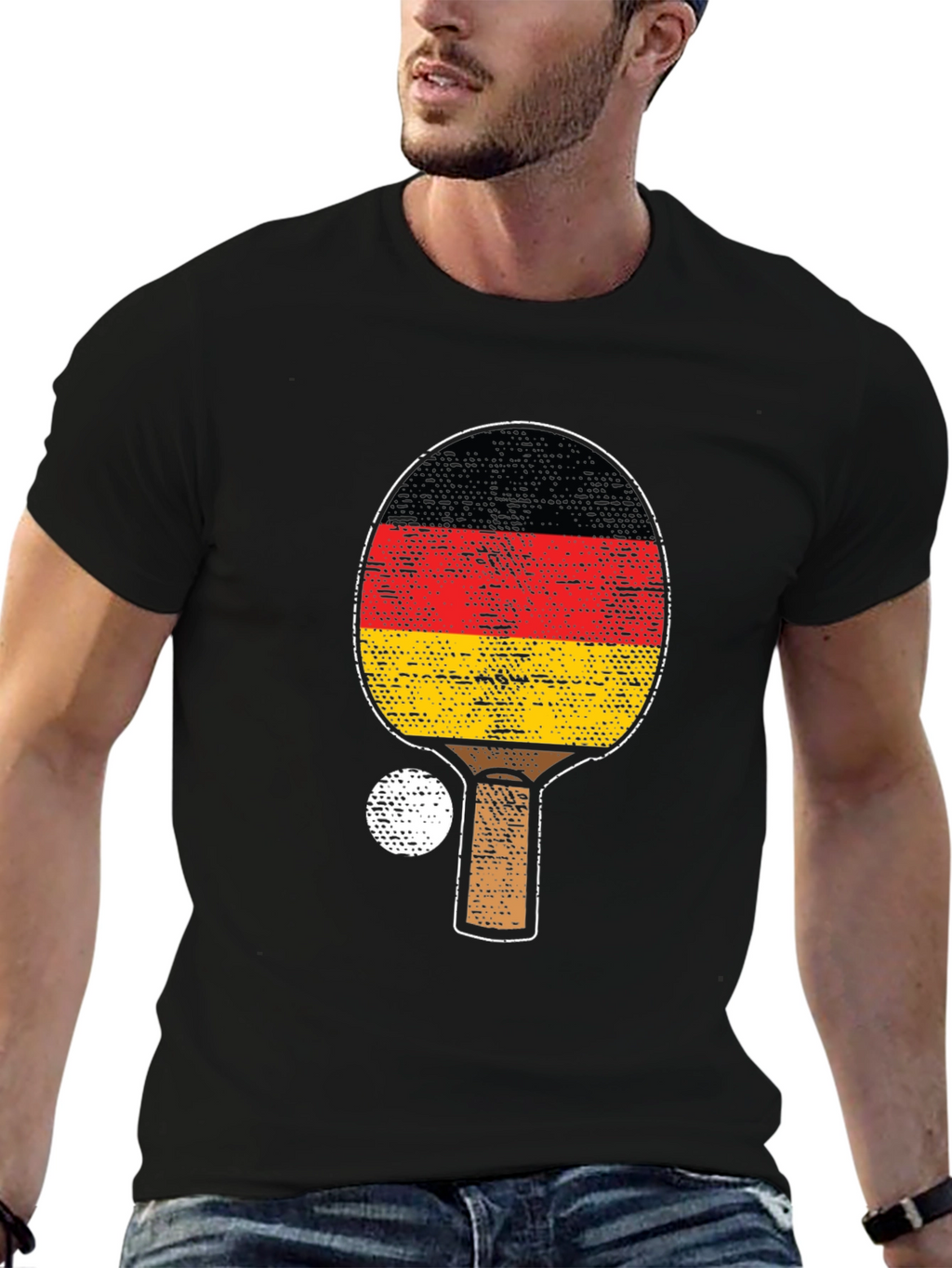 Germany Flag Table Tennis Racket T-Shirt