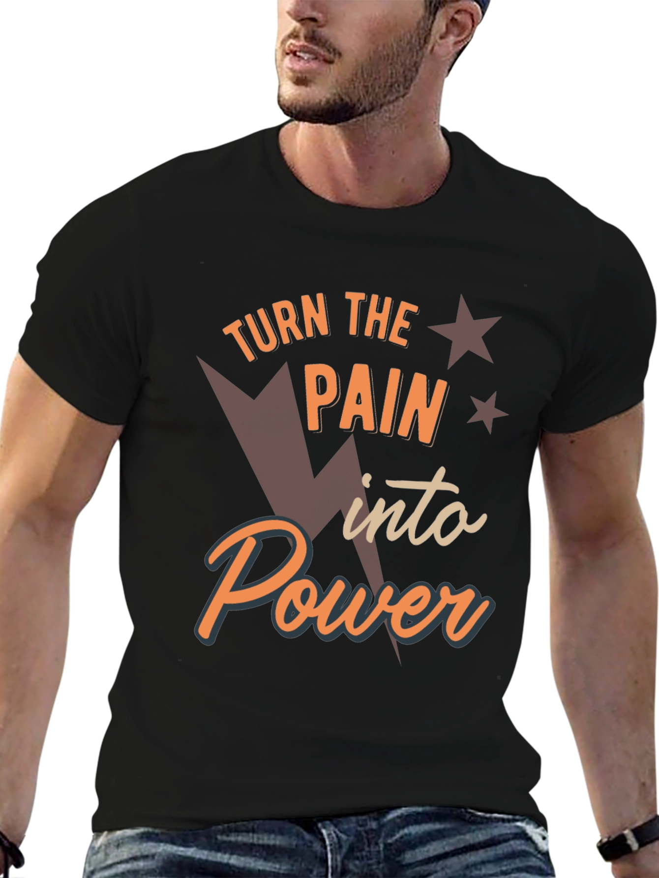 Turn the Pain Into Power Graphic T-Shirt