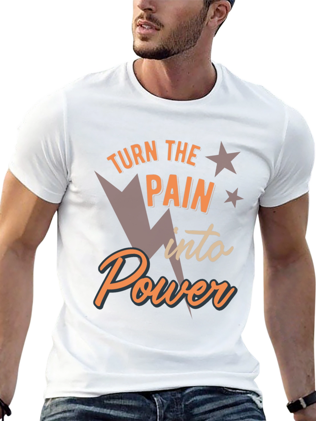 Turn the Pain Into Power Graphic T-Shirt