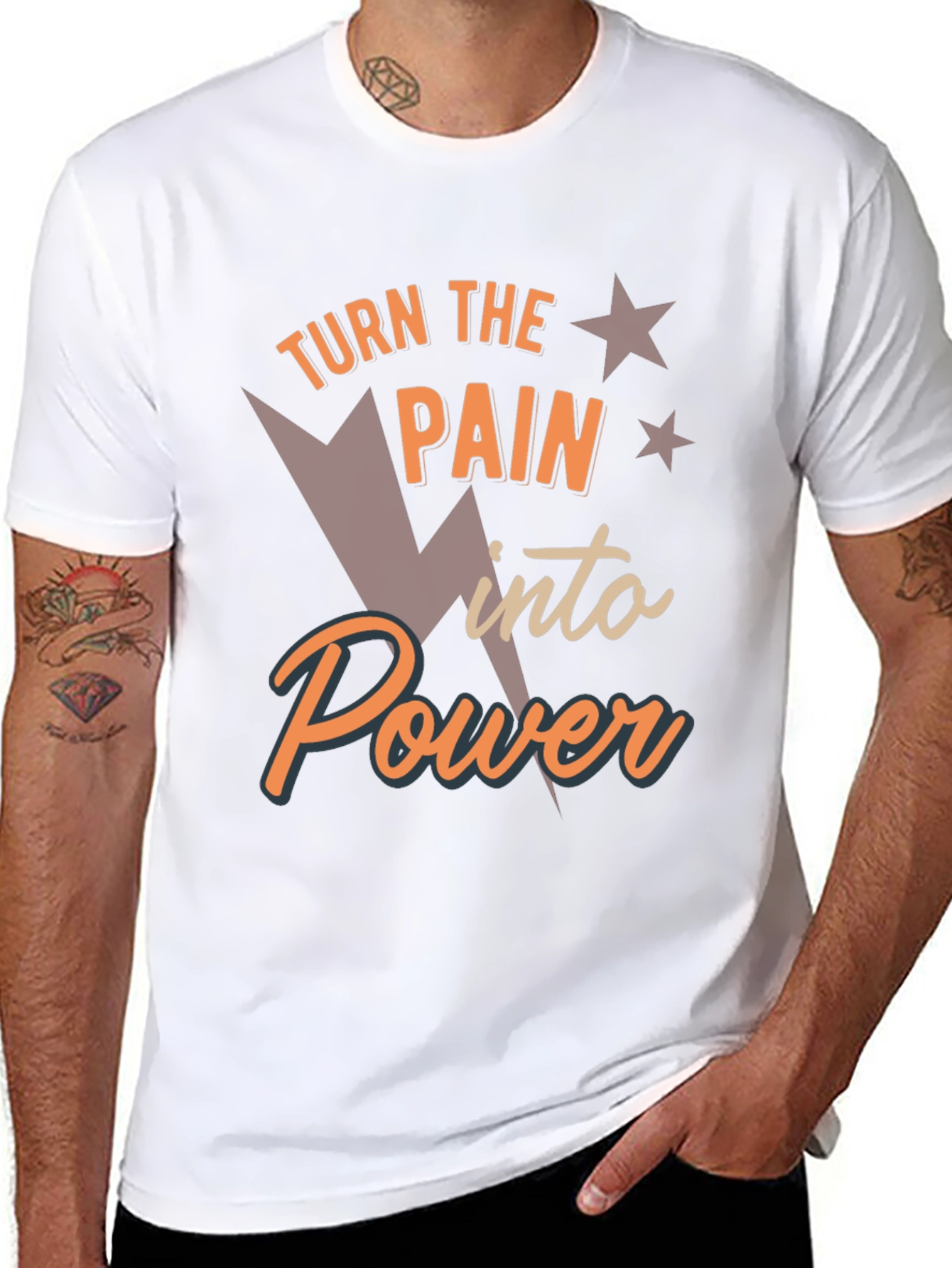 Turn the Pain Into Power Graphic T-Shirt