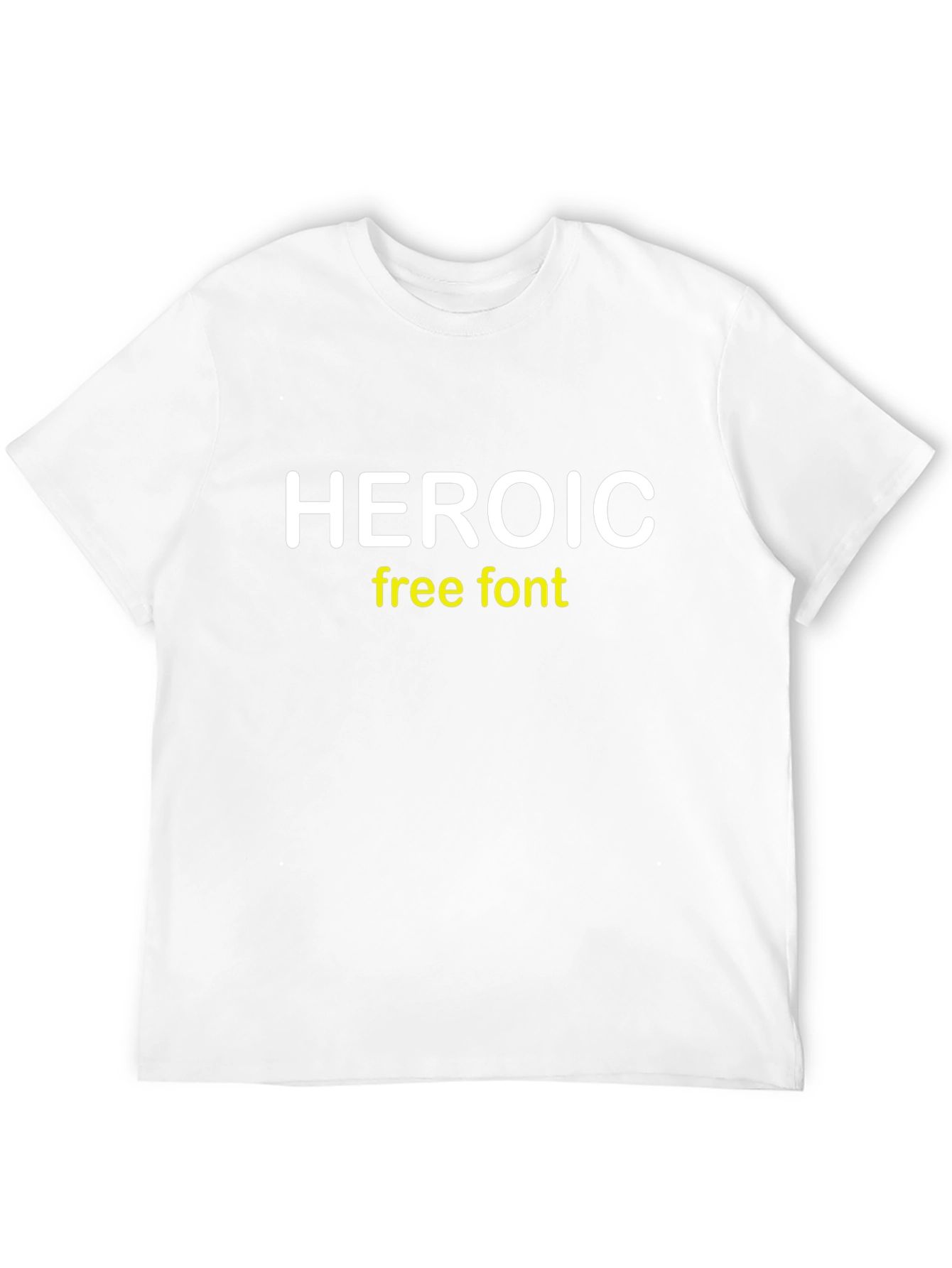 Heroic Free Font Black T-Shirt