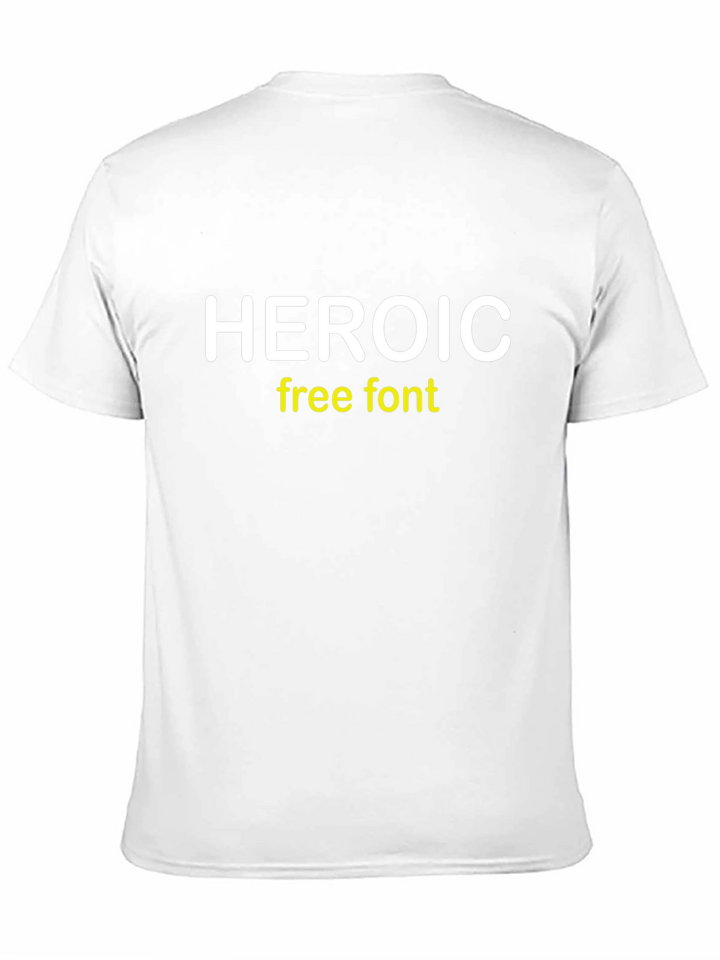 Heroic Free Font Black T-Shirt