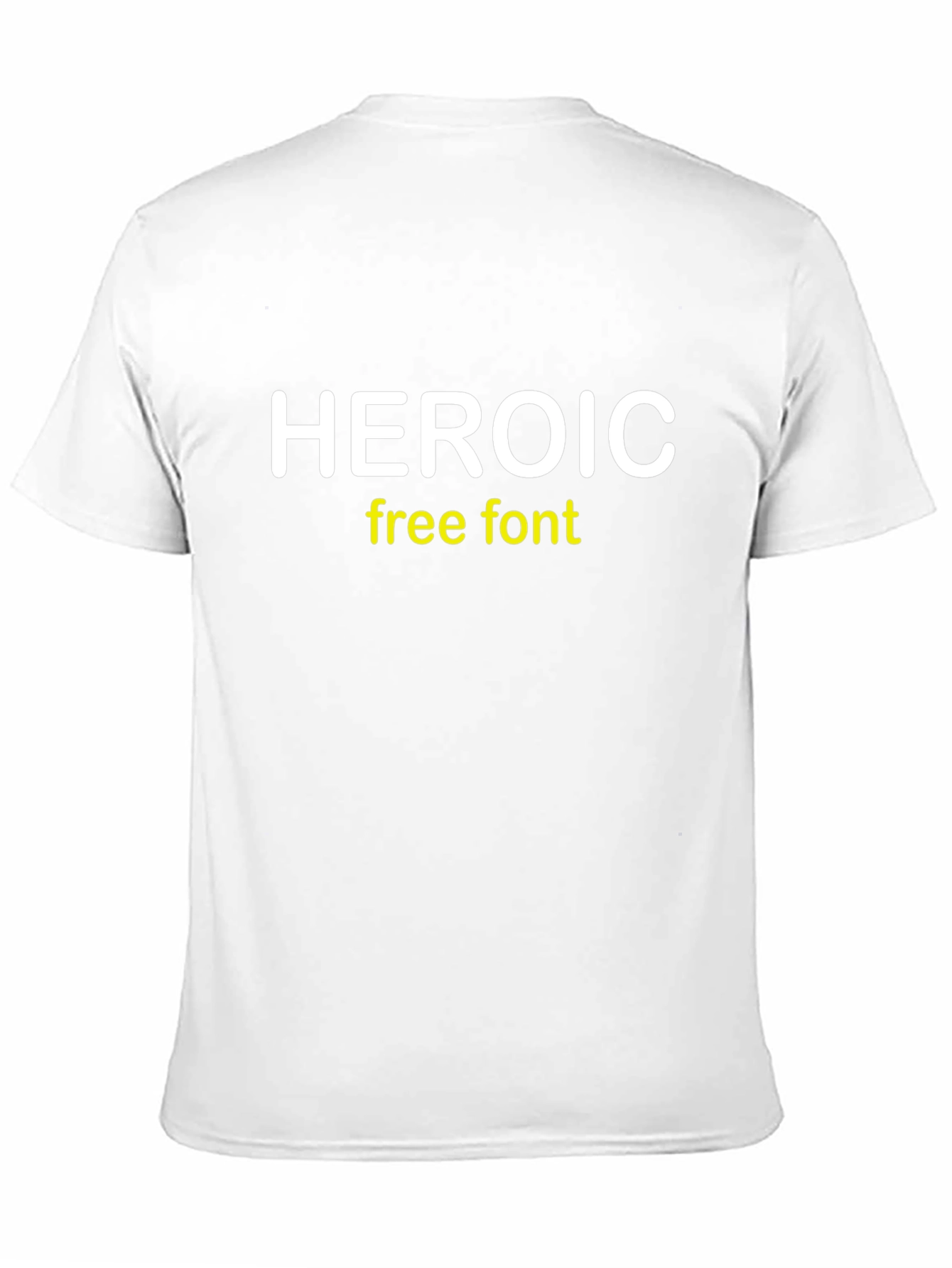 Heroic Free Font Black T-Shirt
