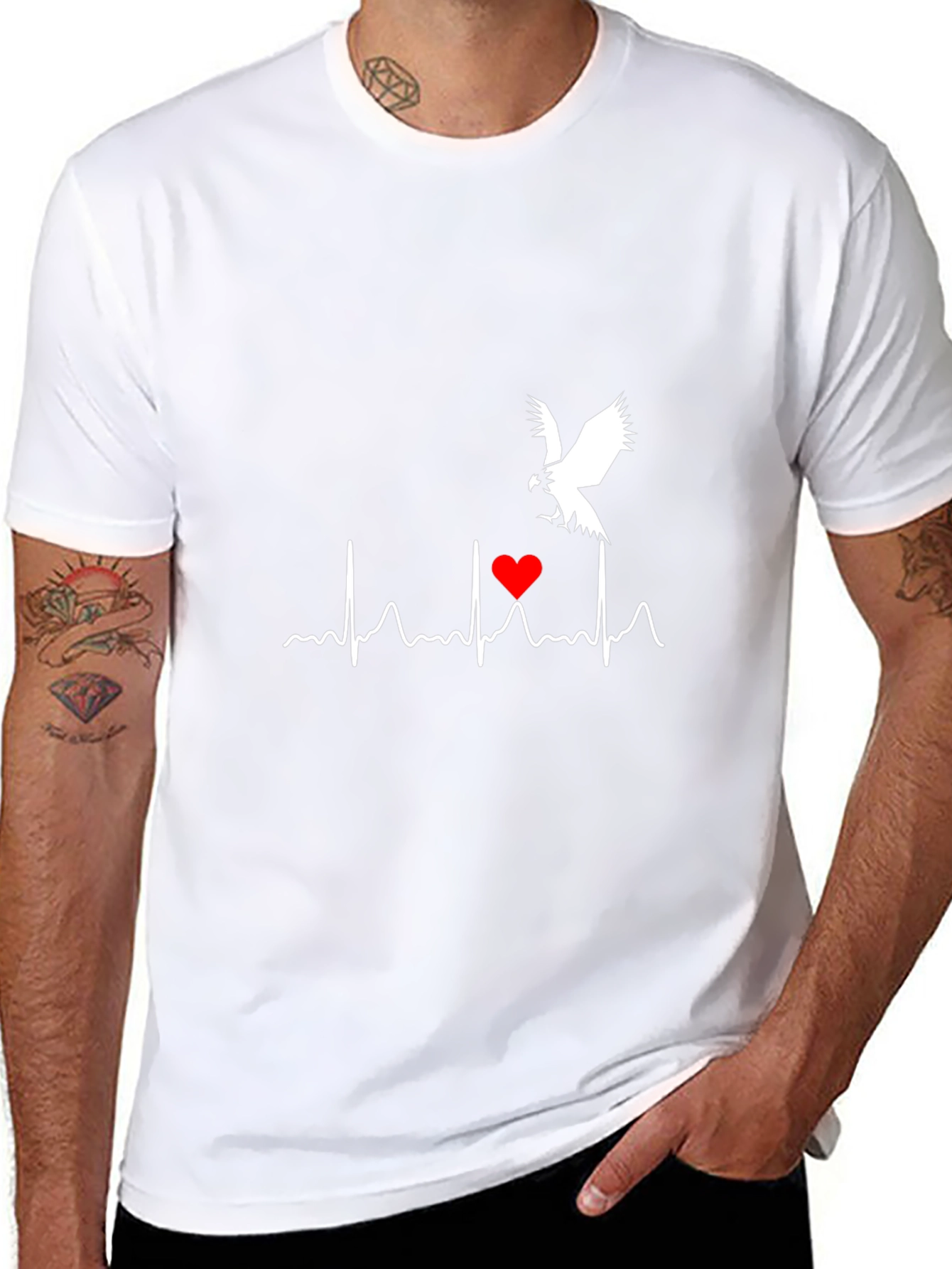 Heartbeat Eagle Graphic T-Shirt