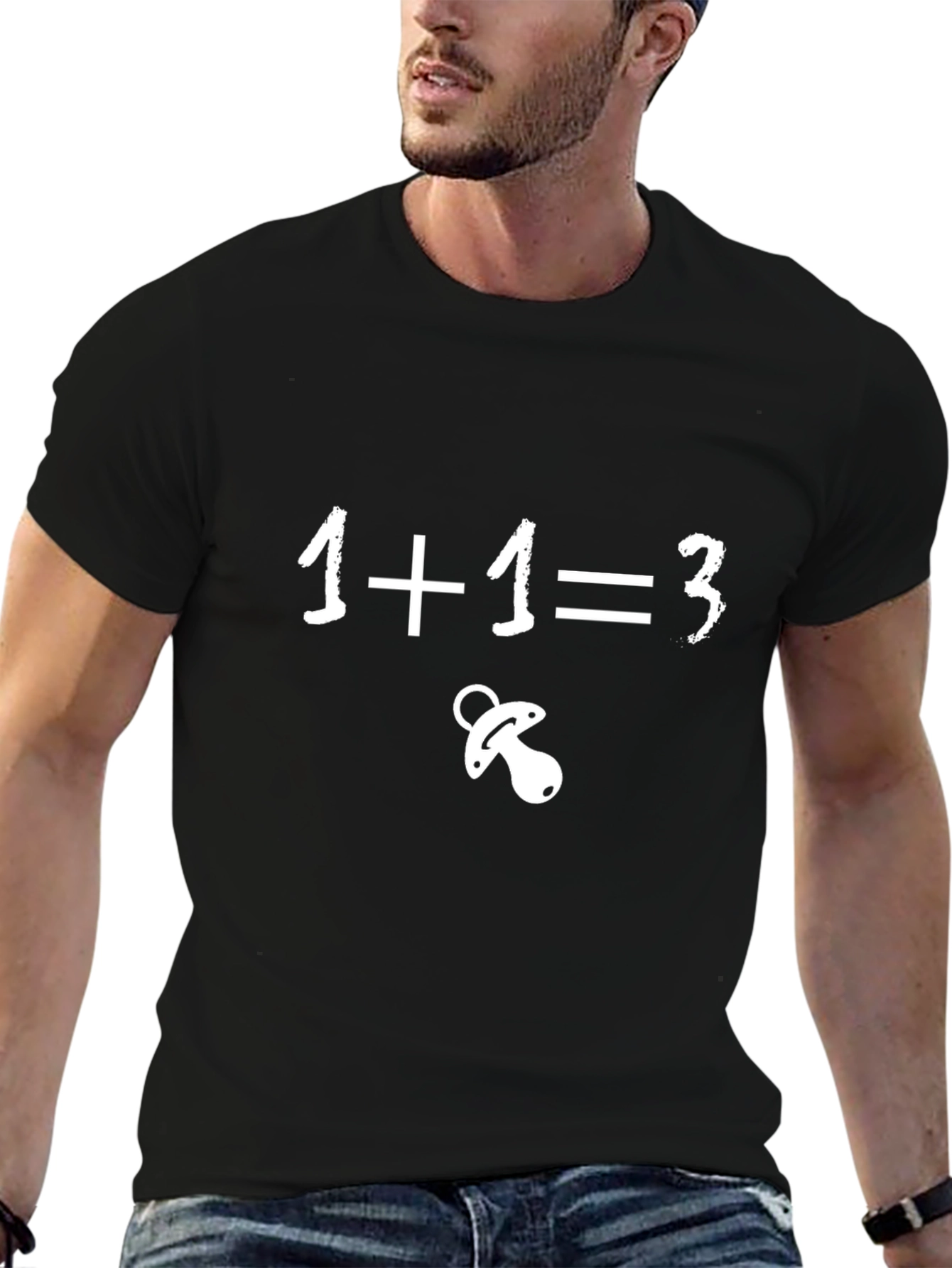 Funny Pregnancy Announcement T-Shirt - 1+1=3