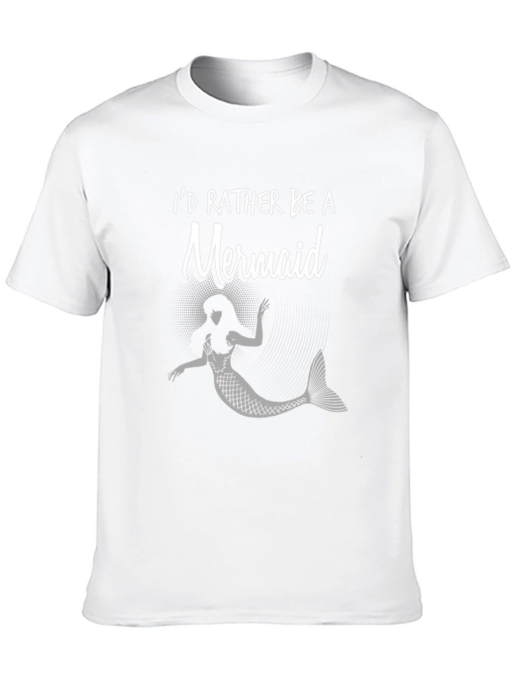 Id Rather Be A Mermaid Black T-Shirt
