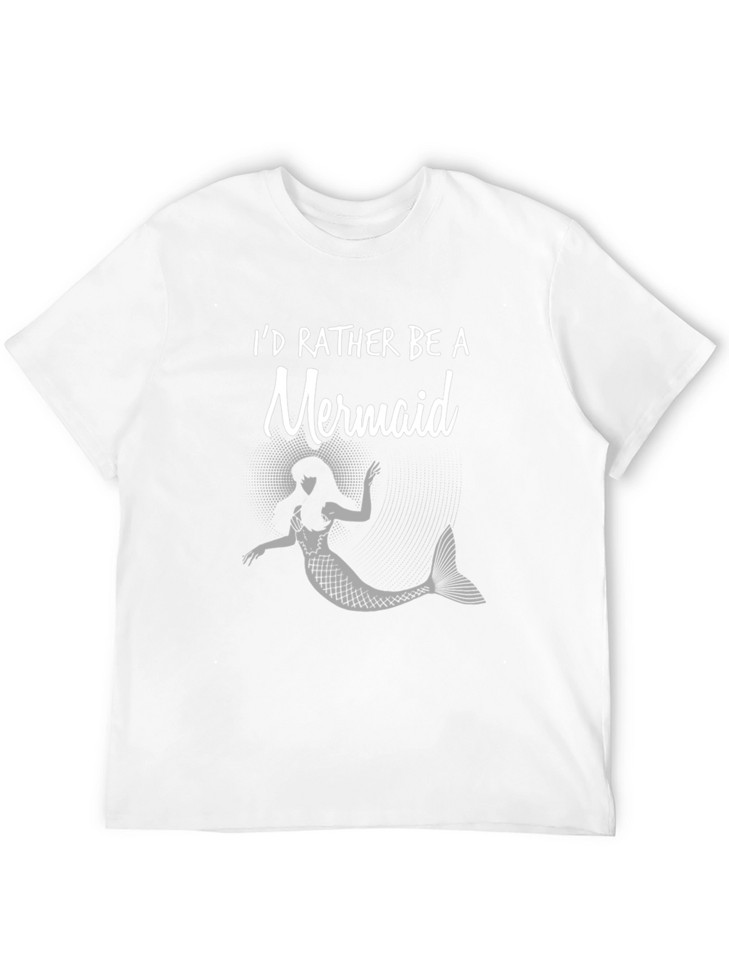 Id Rather Be A Mermaid Black T-Shirt