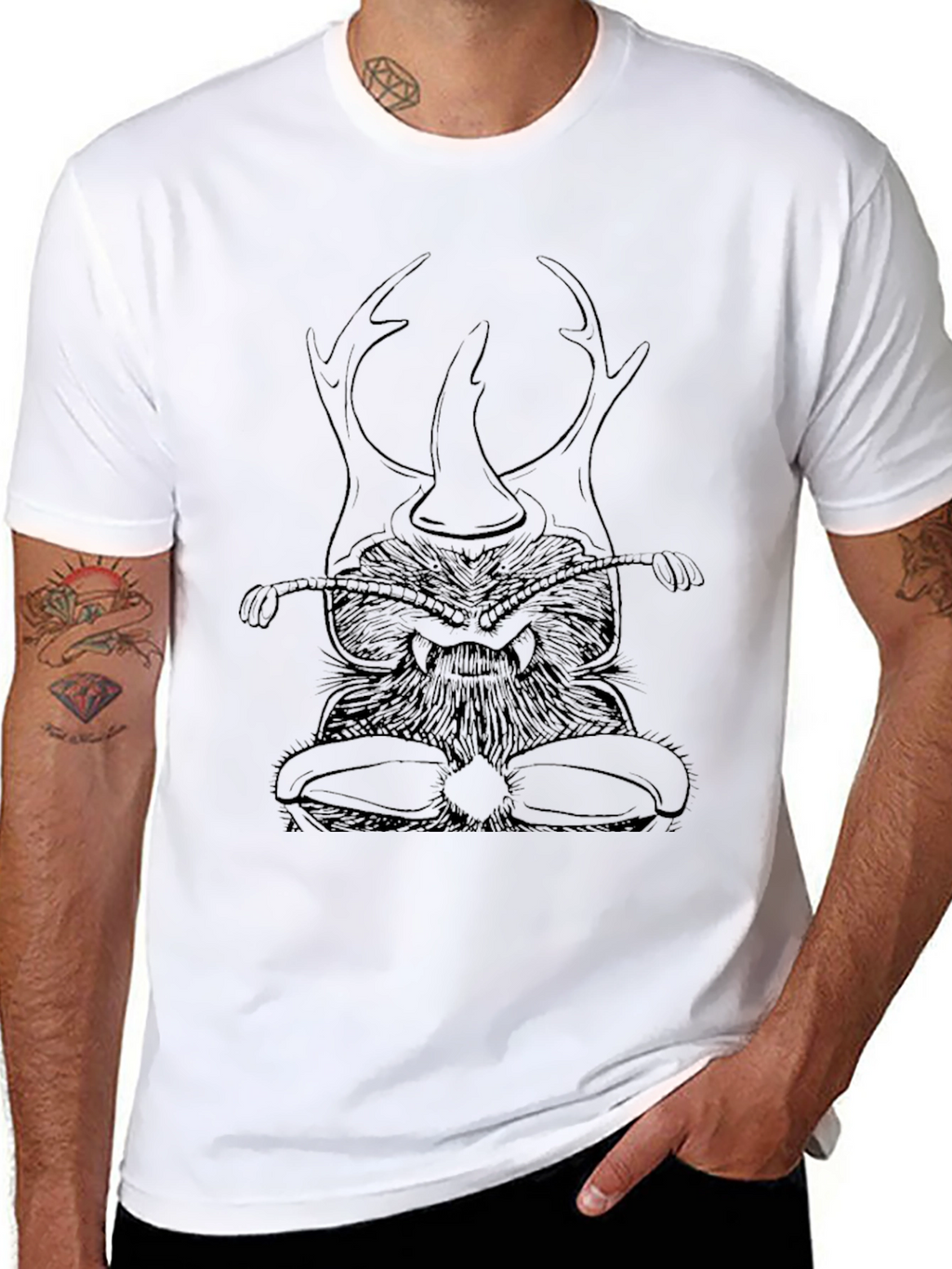 Mens Beetle Graphic T-Shirt