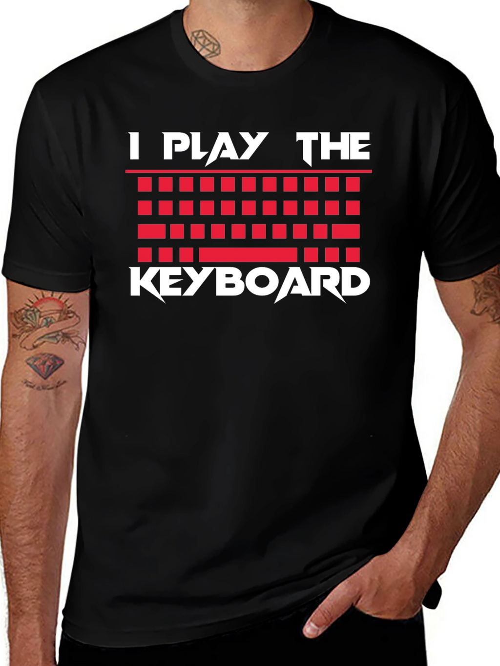 I Play the Keyboard T-Shirt Musician Gamer Graphic Tee