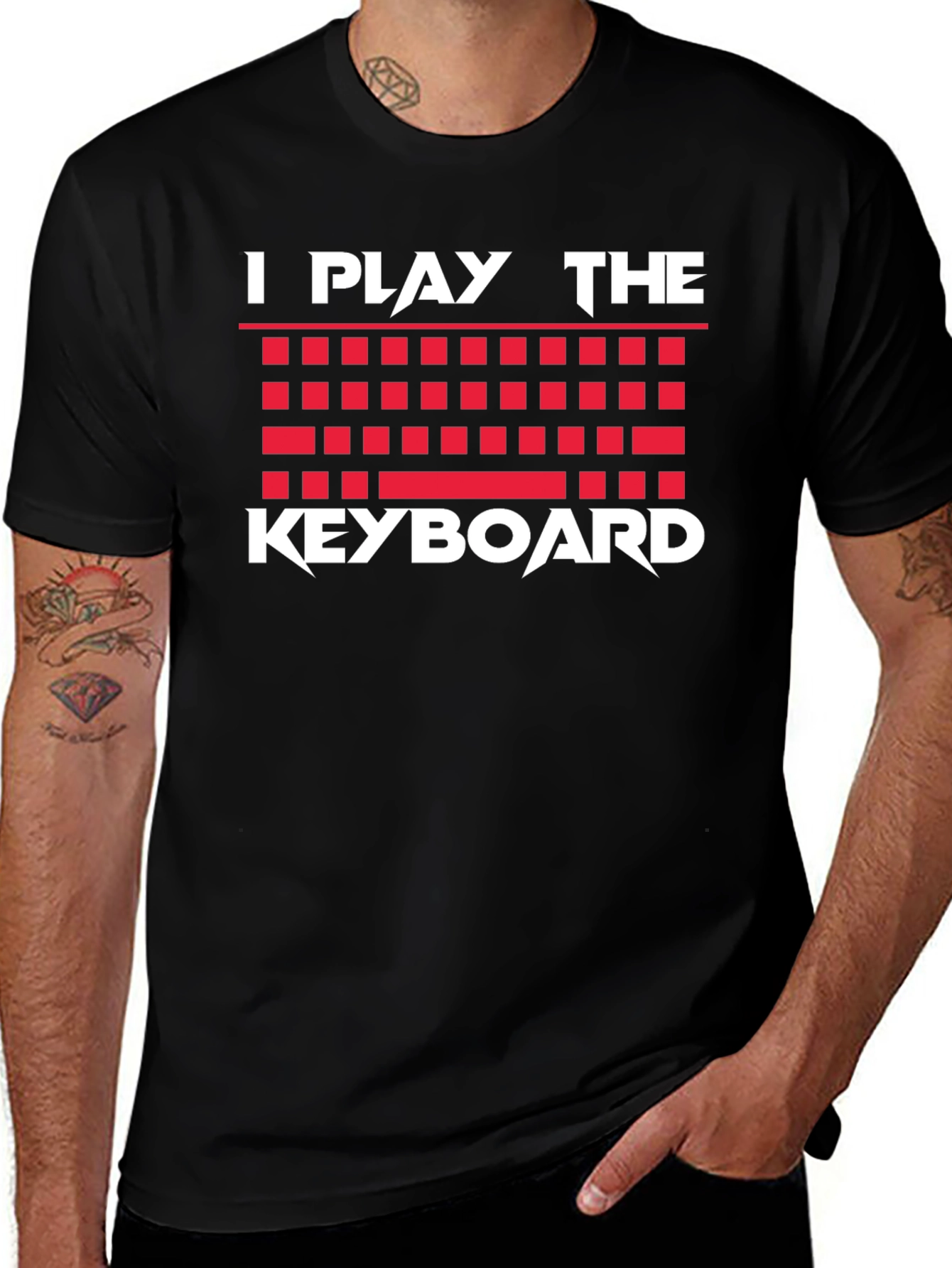 I Play the Keyboard T-Shirt Musician Gamer Graphic Tee