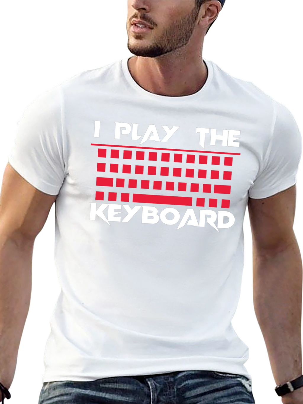 I Play the Keyboard T-Shirt Musician Gamer Graphic Tee