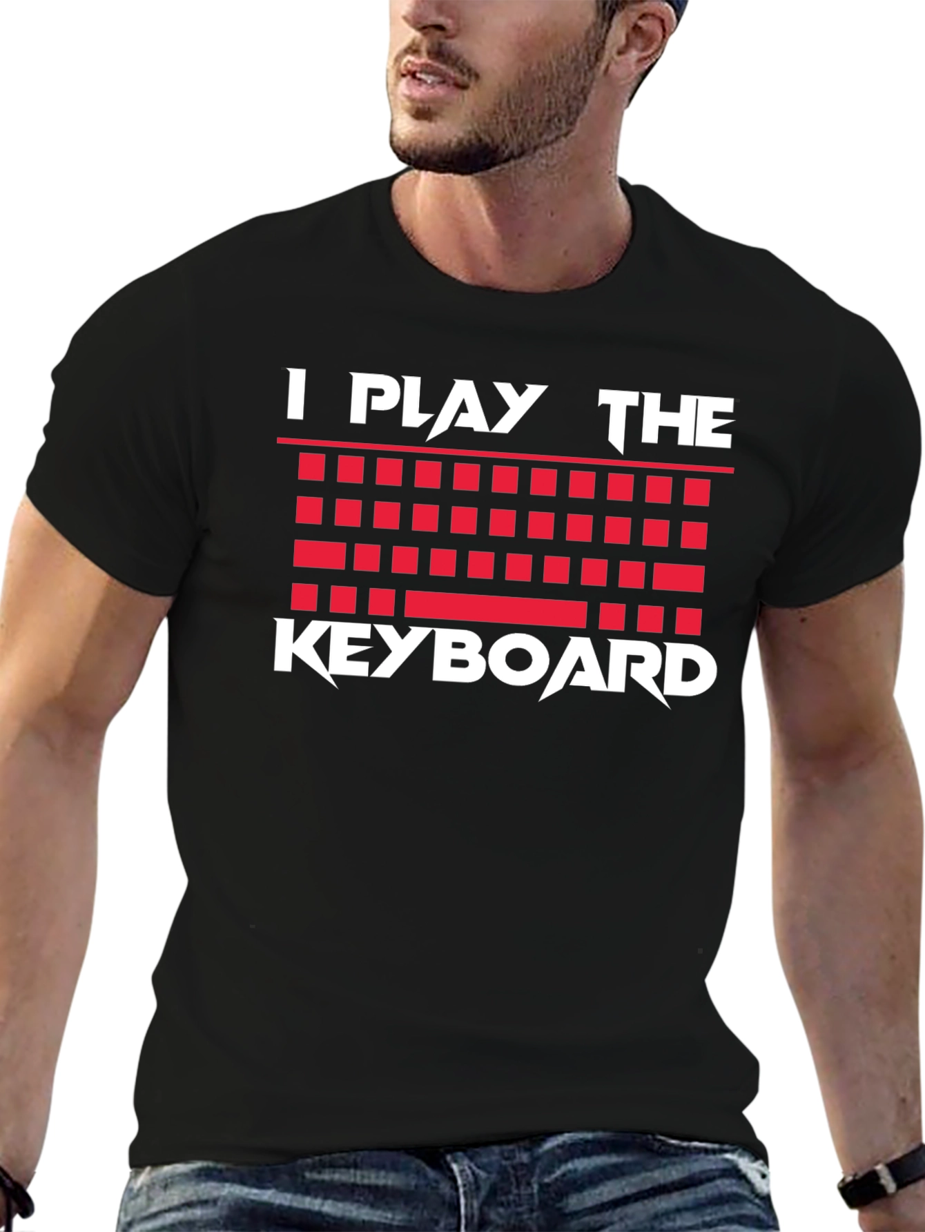 I Play the Keyboard T-Shirt Musician Gamer Graphic Tee