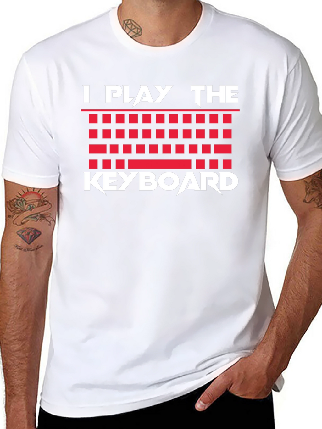 I Play the Keyboard T-Shirt Musician Gamer Graphic Tee