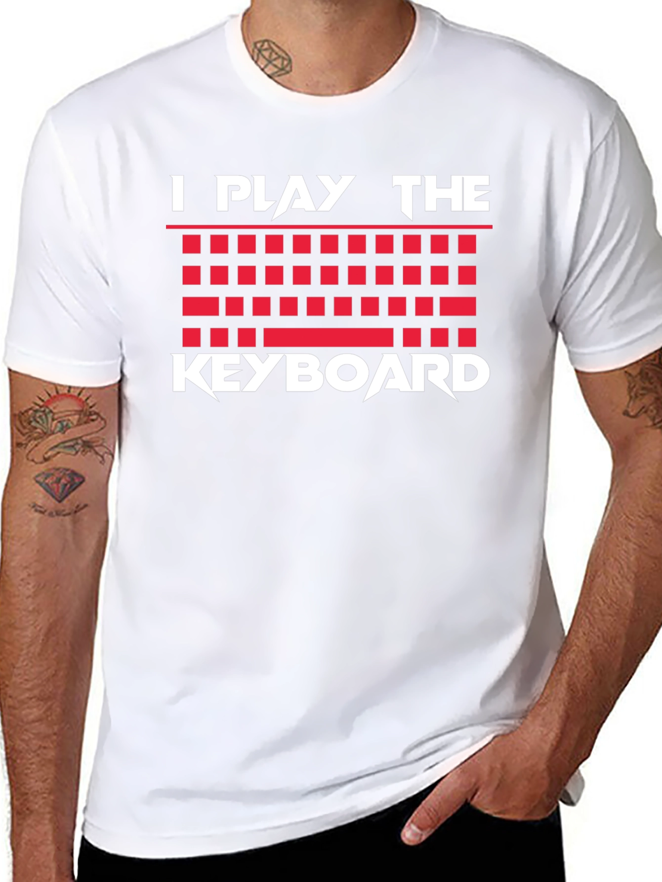 I Play the Keyboard T-Shirt Musician Gamer Graphic Tee