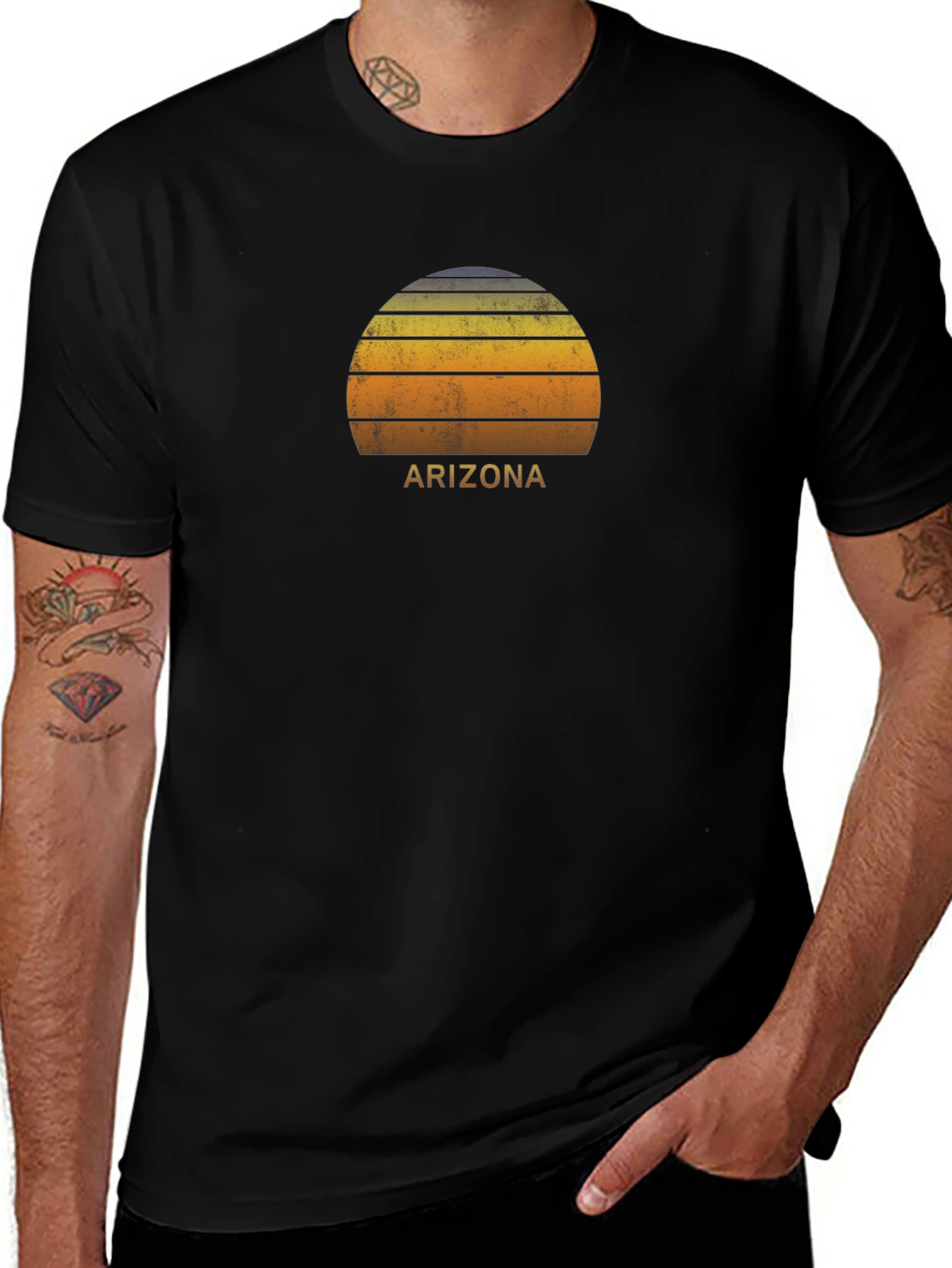 Arizona Sunset Graphic Tee - Retro Style