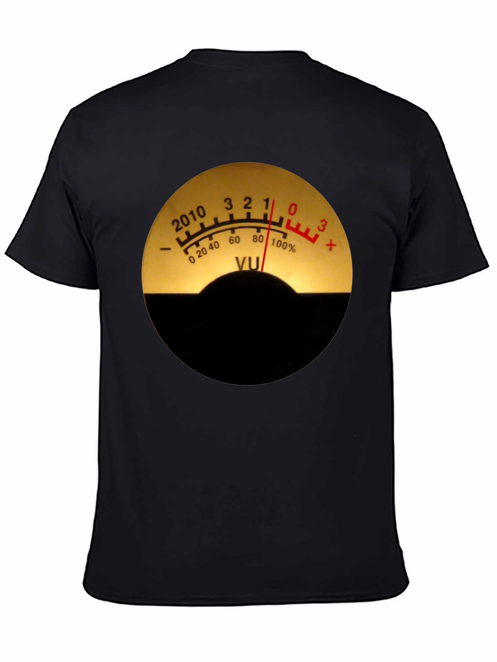 VU Meter Graphic Tee - Black Cotton Blend