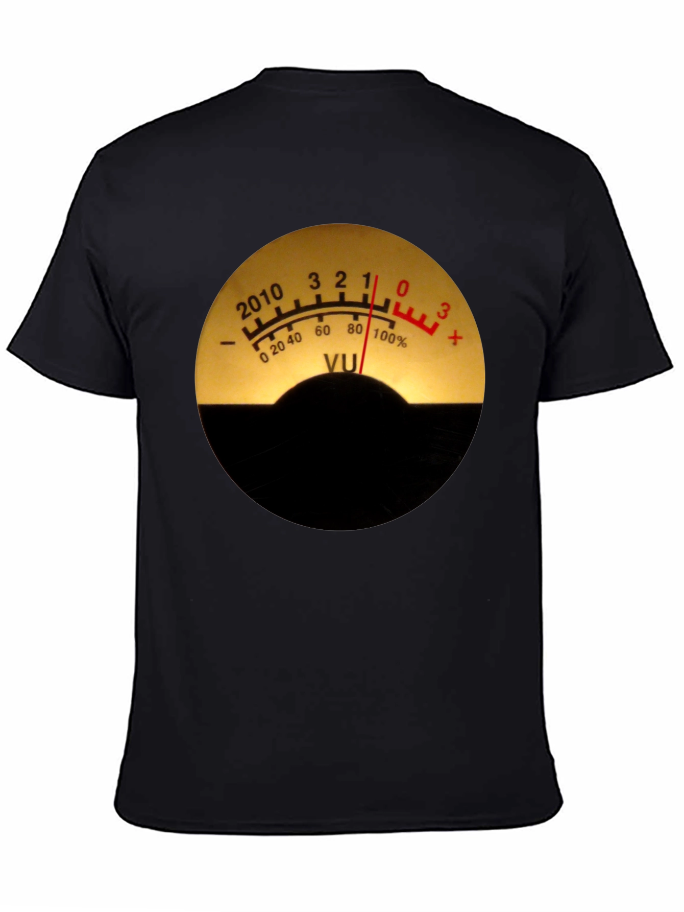 VU Meter Graphic Tee - Black Cotton Blend