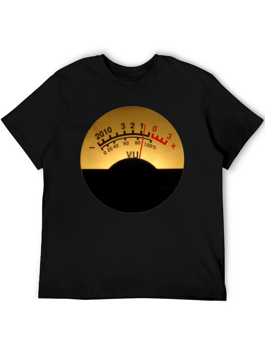 VU Meter Graphic Tee - Black Cotton Blend