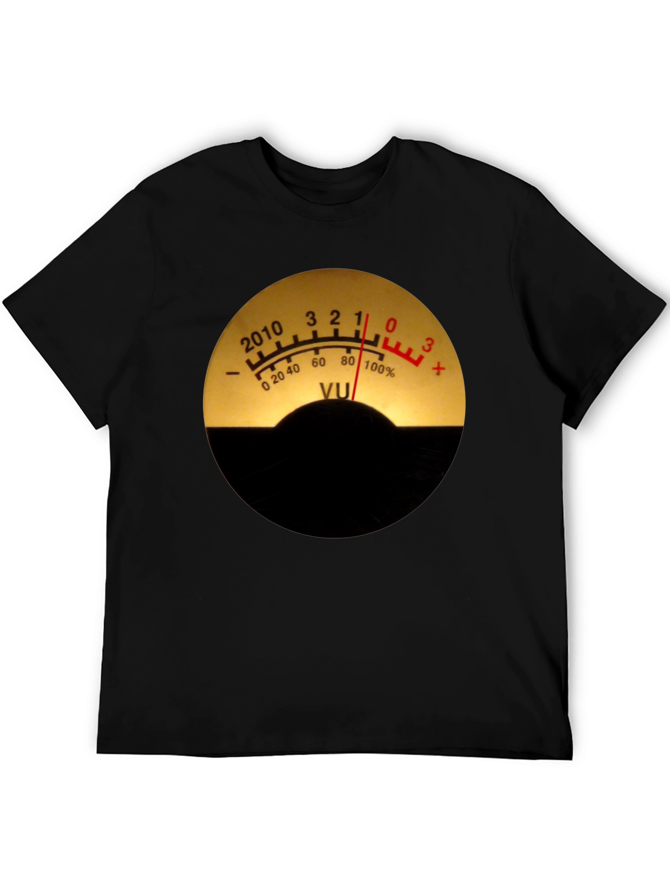 VU Meter Graphic Tee - Black Cotton Blend